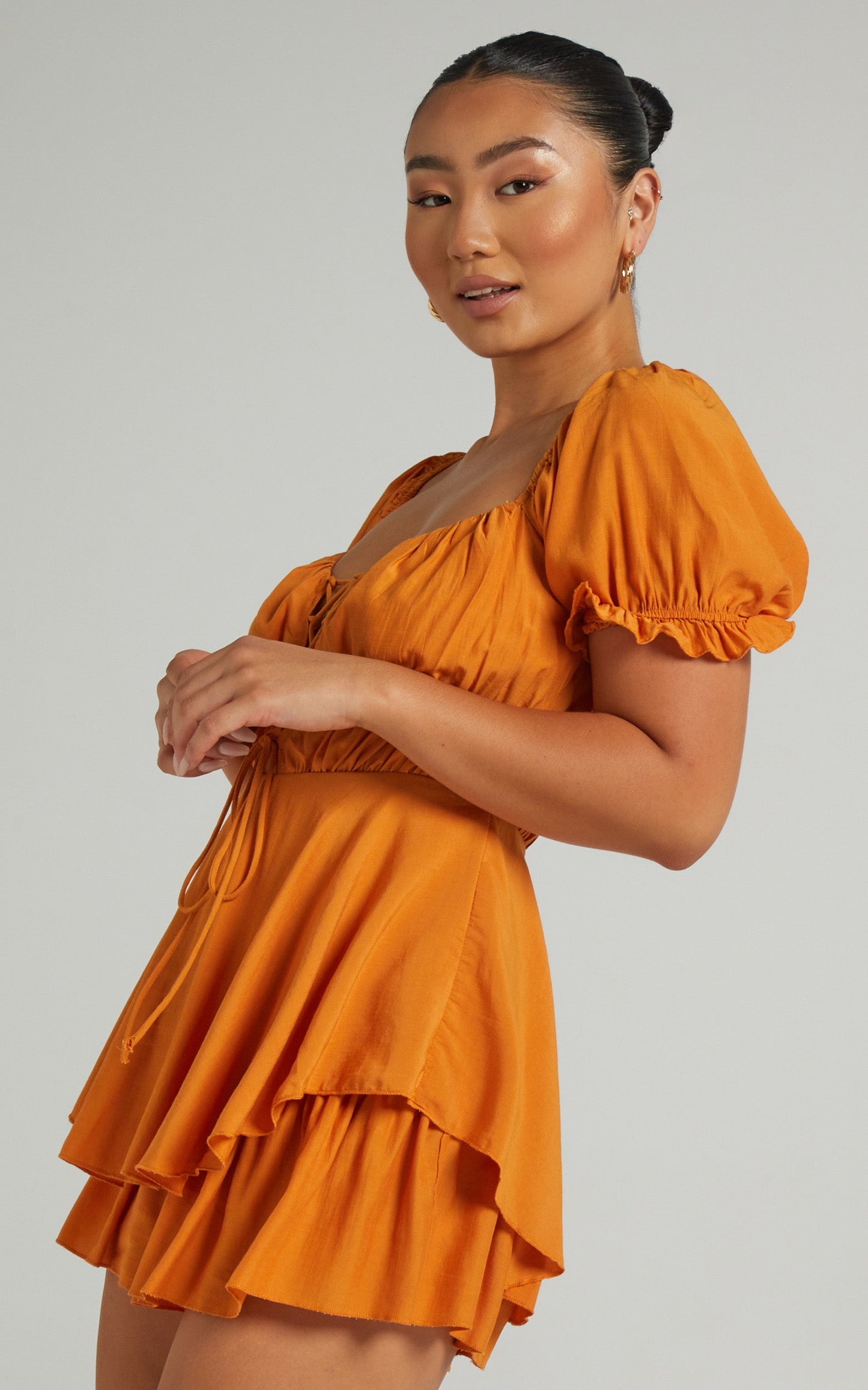 Carmeline Playsuit in Orange