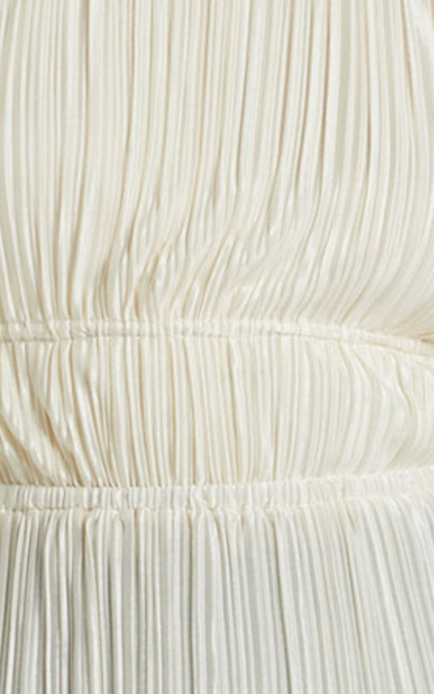 Chiara Top - Plisse Pleated Backless Halter Neck Top in Cream