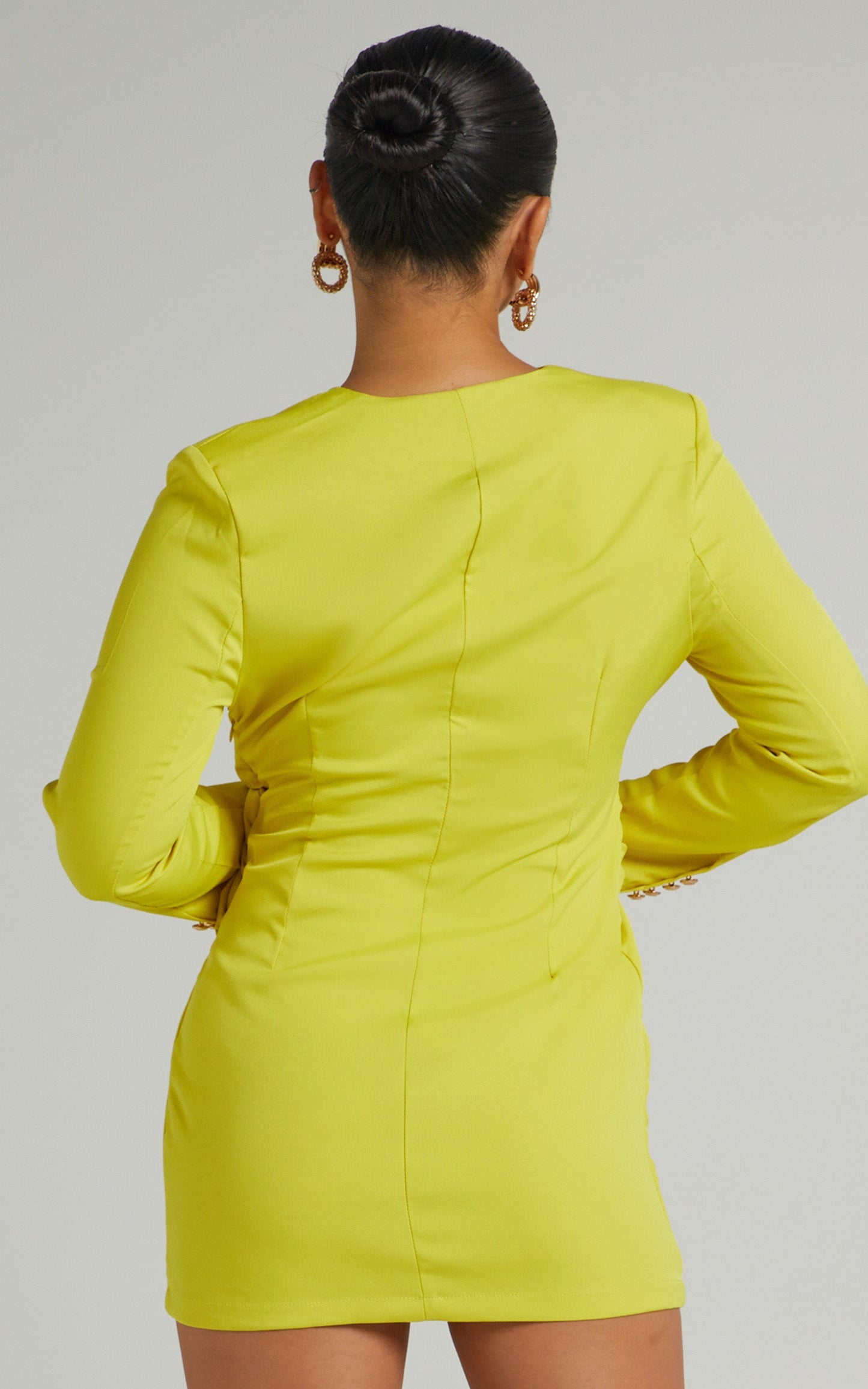 Karalea Mini Dress in Chartreuse