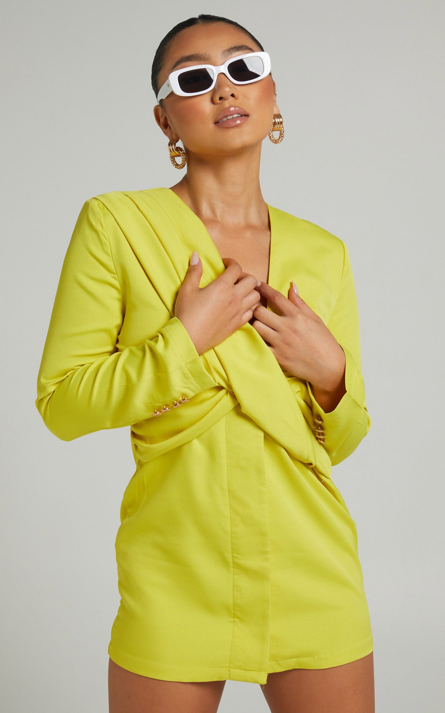 Karalea Mini Dress in Chartreuse