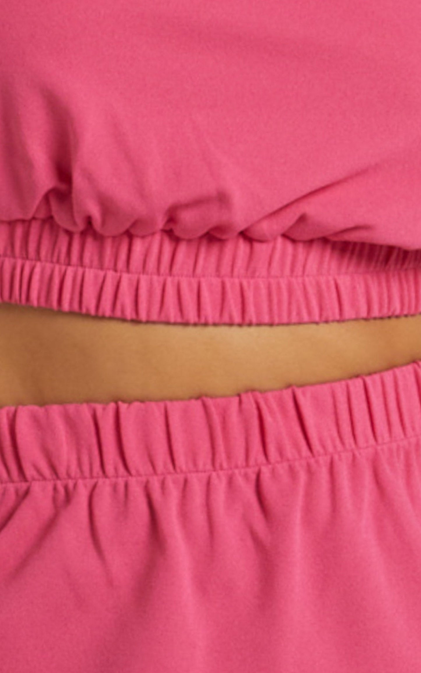 Kiki Top - Halter Neck with Elastic Detailing Top in Hot Pink