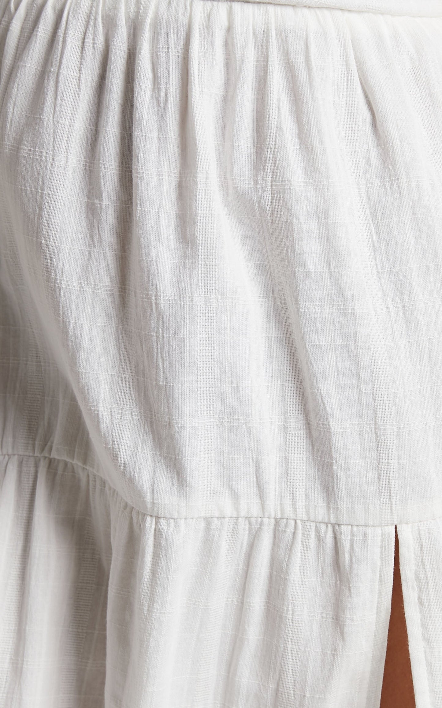 Roella Midi Dress - Tiered Halter Dress in White