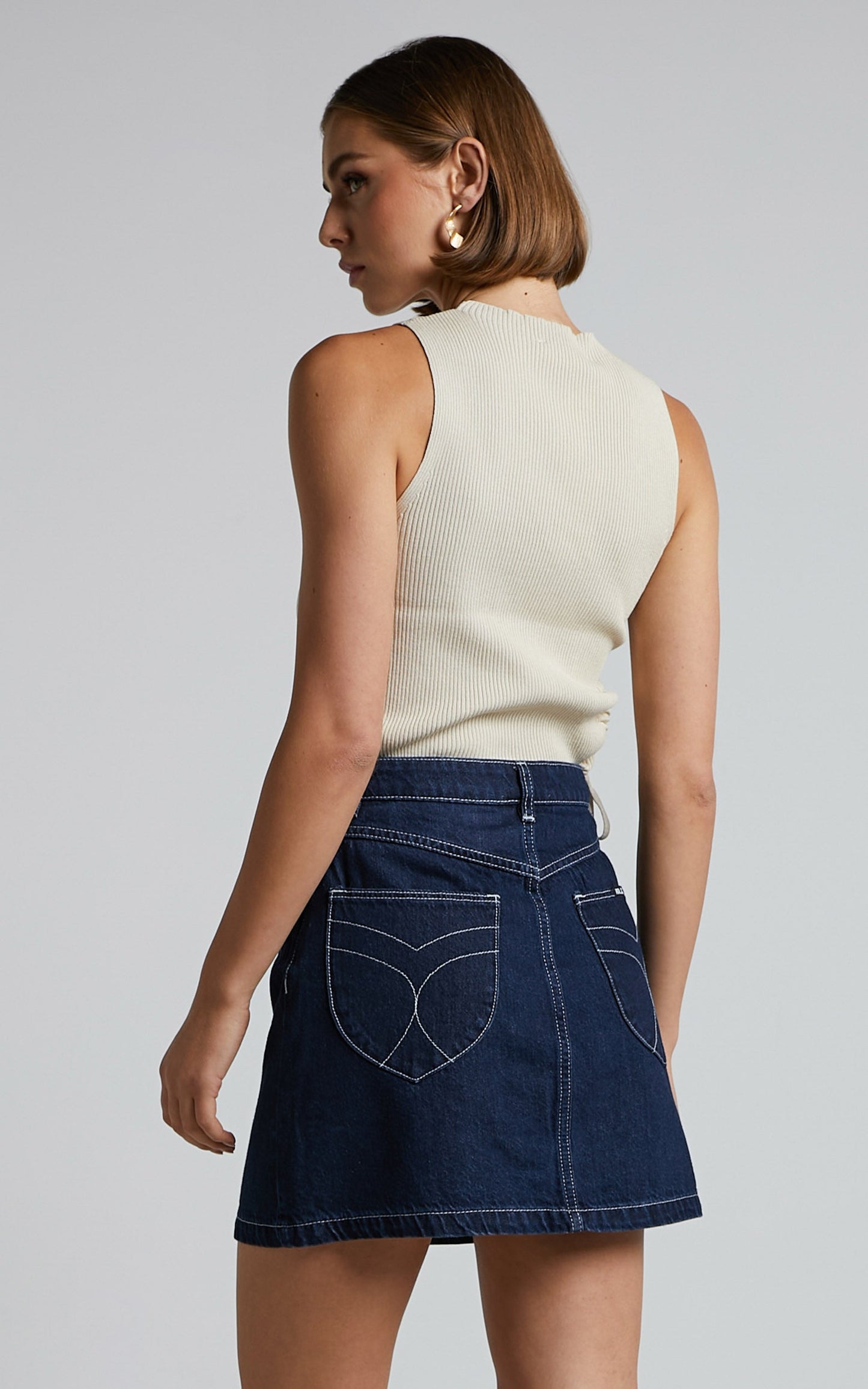 Rolla's - A-LINE MINI DANTE in Organic Dark Blue