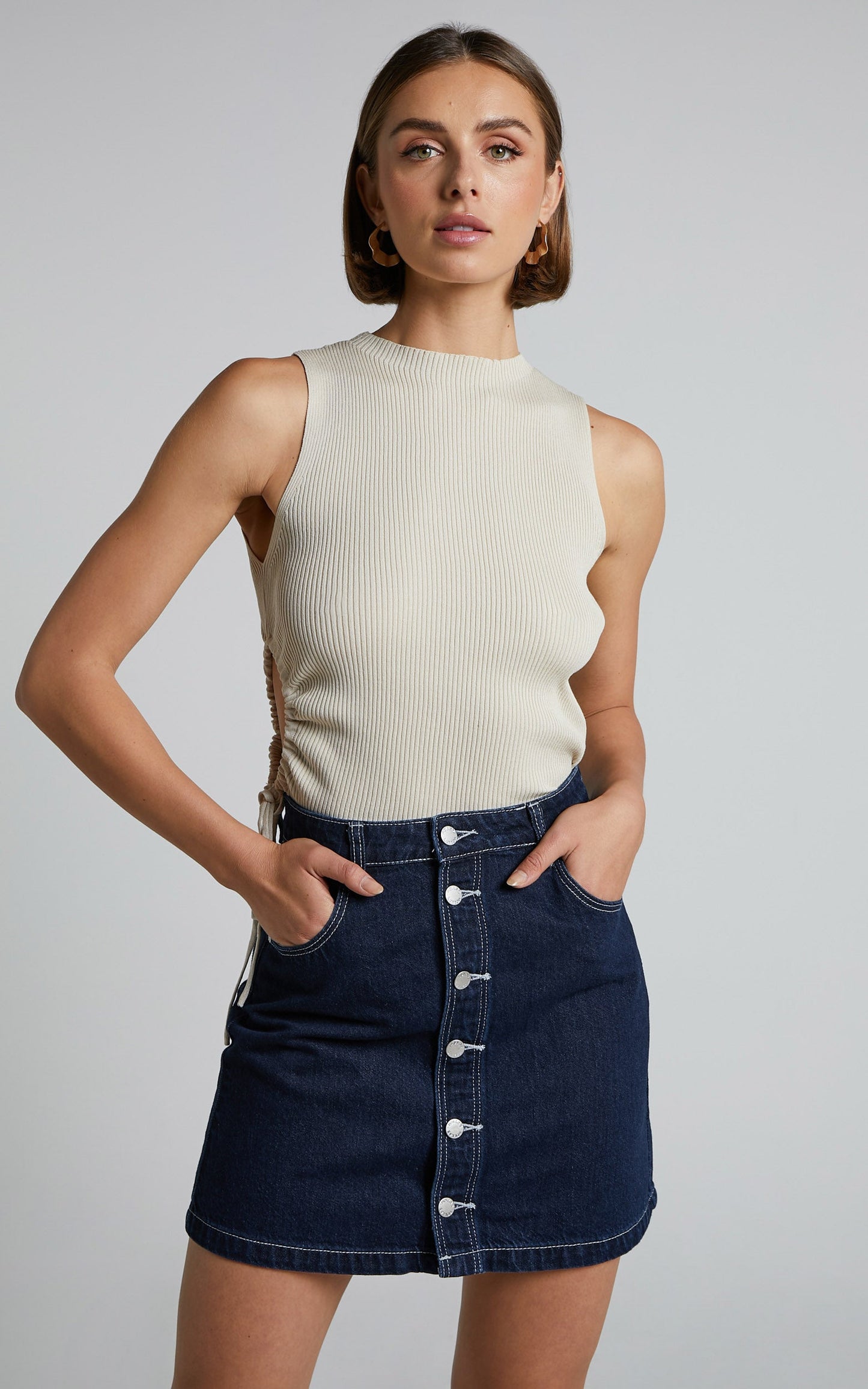 Rolla's - A-LINE MINI DANTE in Organic Dark Blue