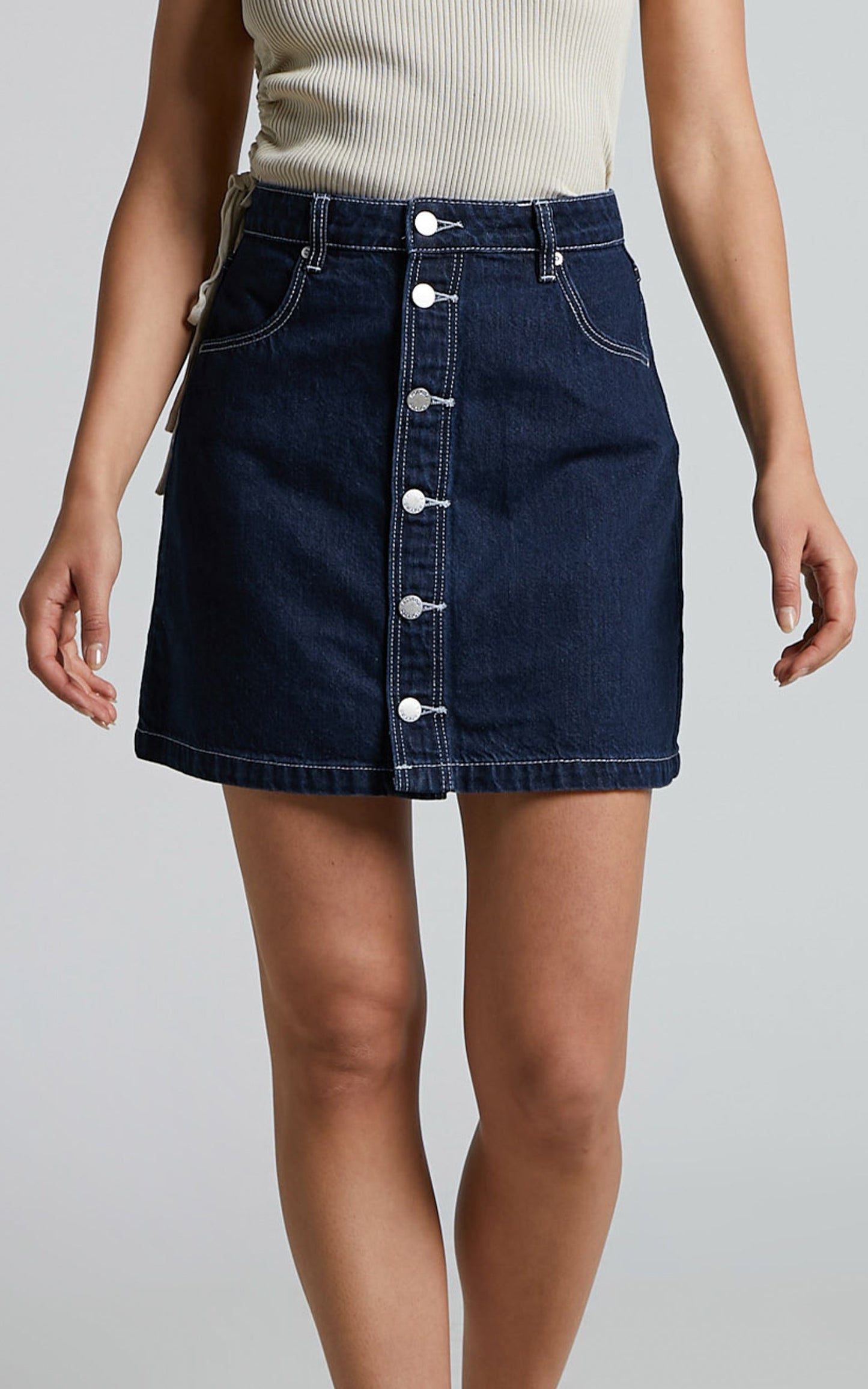 Rolla's - A-LINE MINI DANTE in Organic Dark Blue