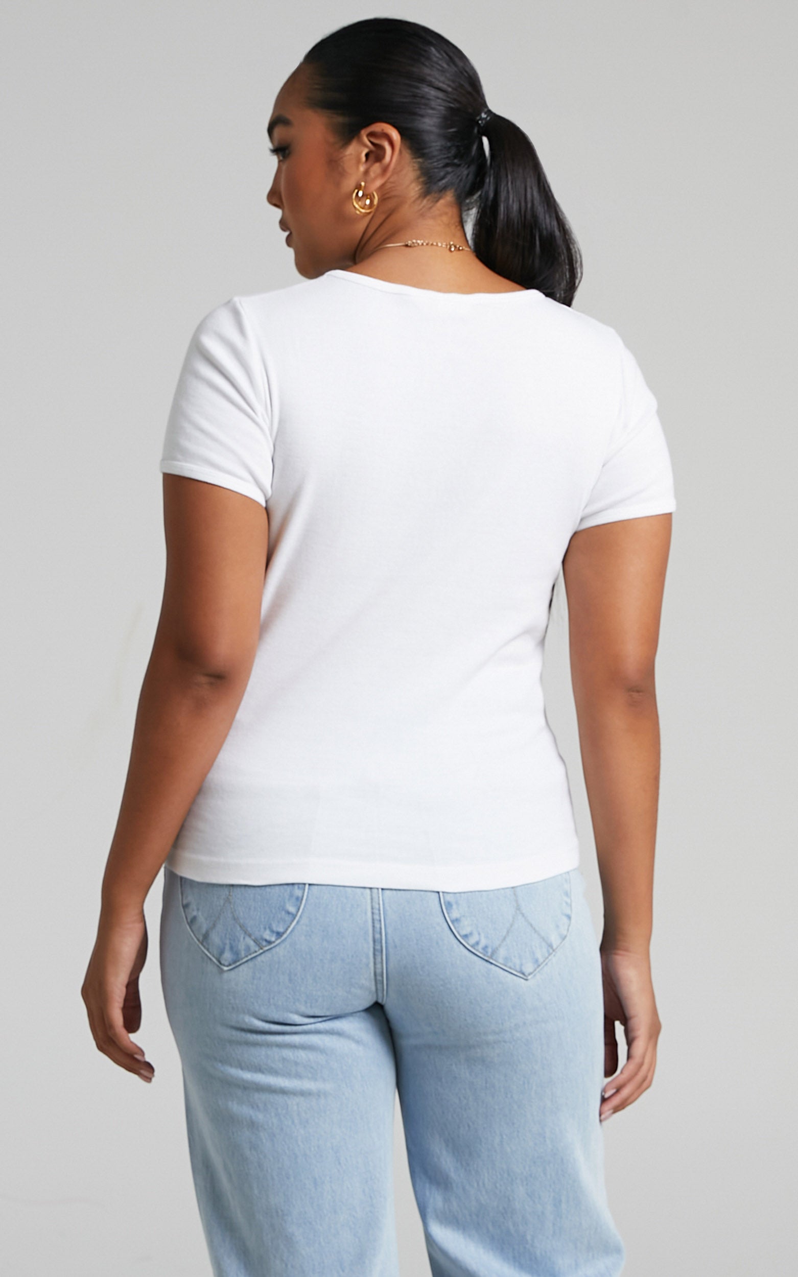 Rolla's - Blue Jean Tight Rib Tee in White