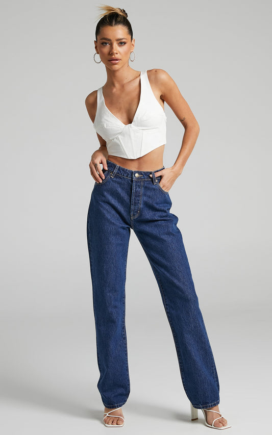 Rolla's - CLASSIC STRAIGHT JEAN in ORGANIC VINTAGE BLUE