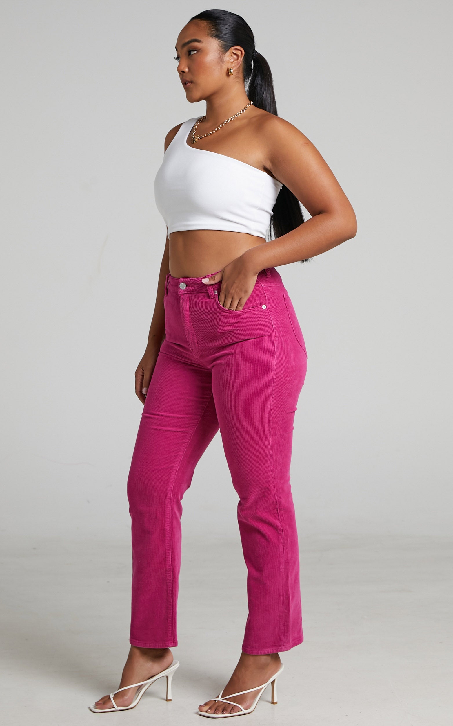 Rolla's - Original Straight in Magenta Cord
