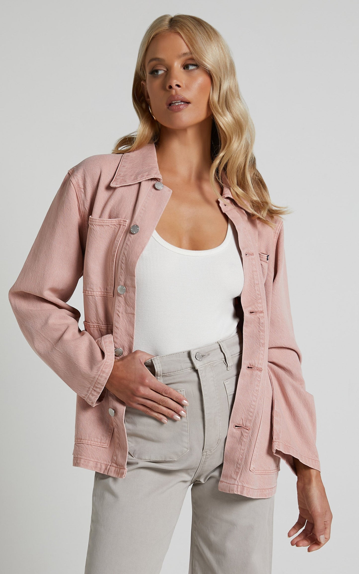 Rolla's - Worker Jacket Lyocell in Peony