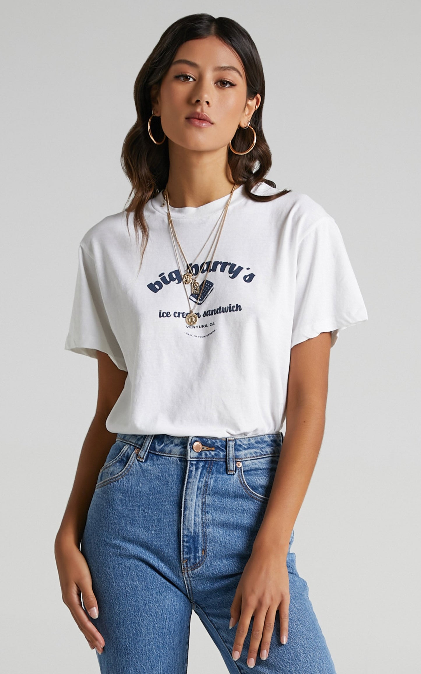 Rolla's - Big Barry Tomboy Tee in White