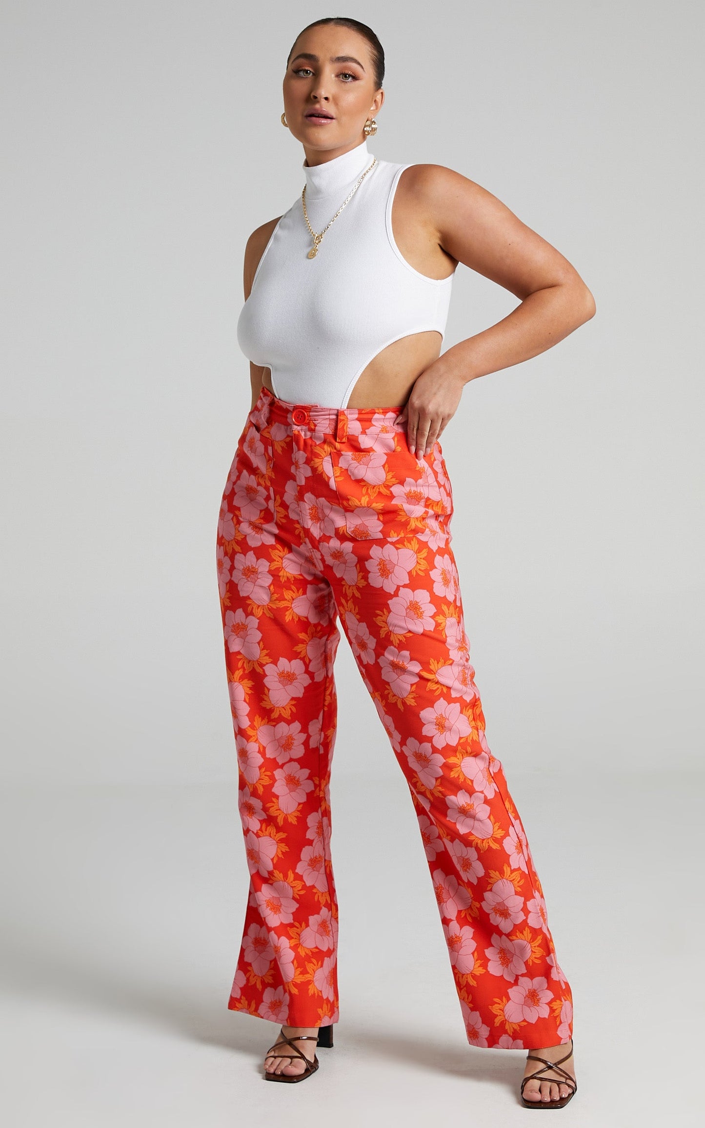 Rolla's - Datura Bootcut Pant in Pink Cordial