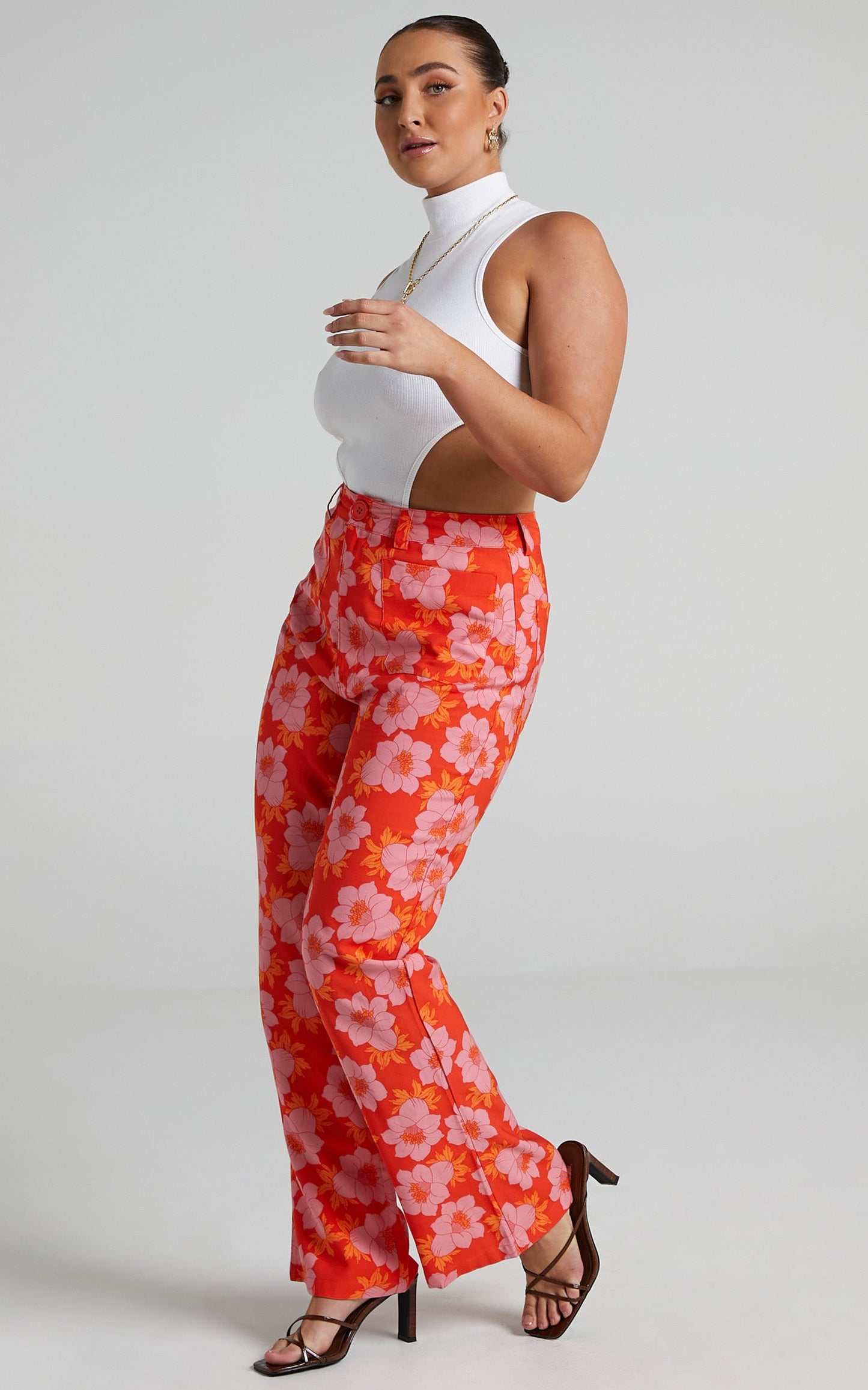 Rolla's - Datura Bootcut Pant in Pink Cordial