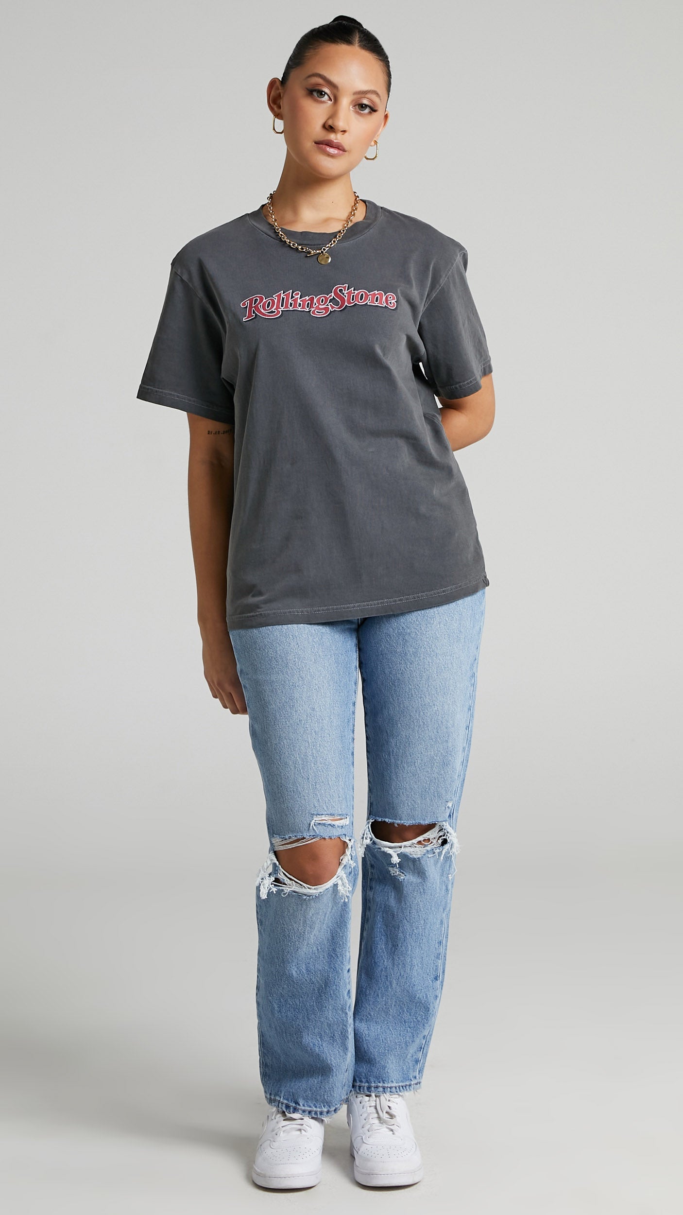 Rolla's - Rolling Stone 1981 Tomboy Tee in Washed Black