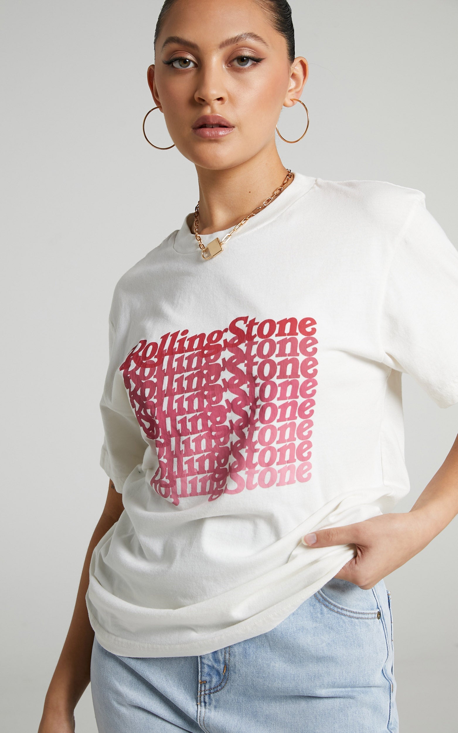 Rolla's - Rolling Stone 2020 Tomboy Tee in Vintage White