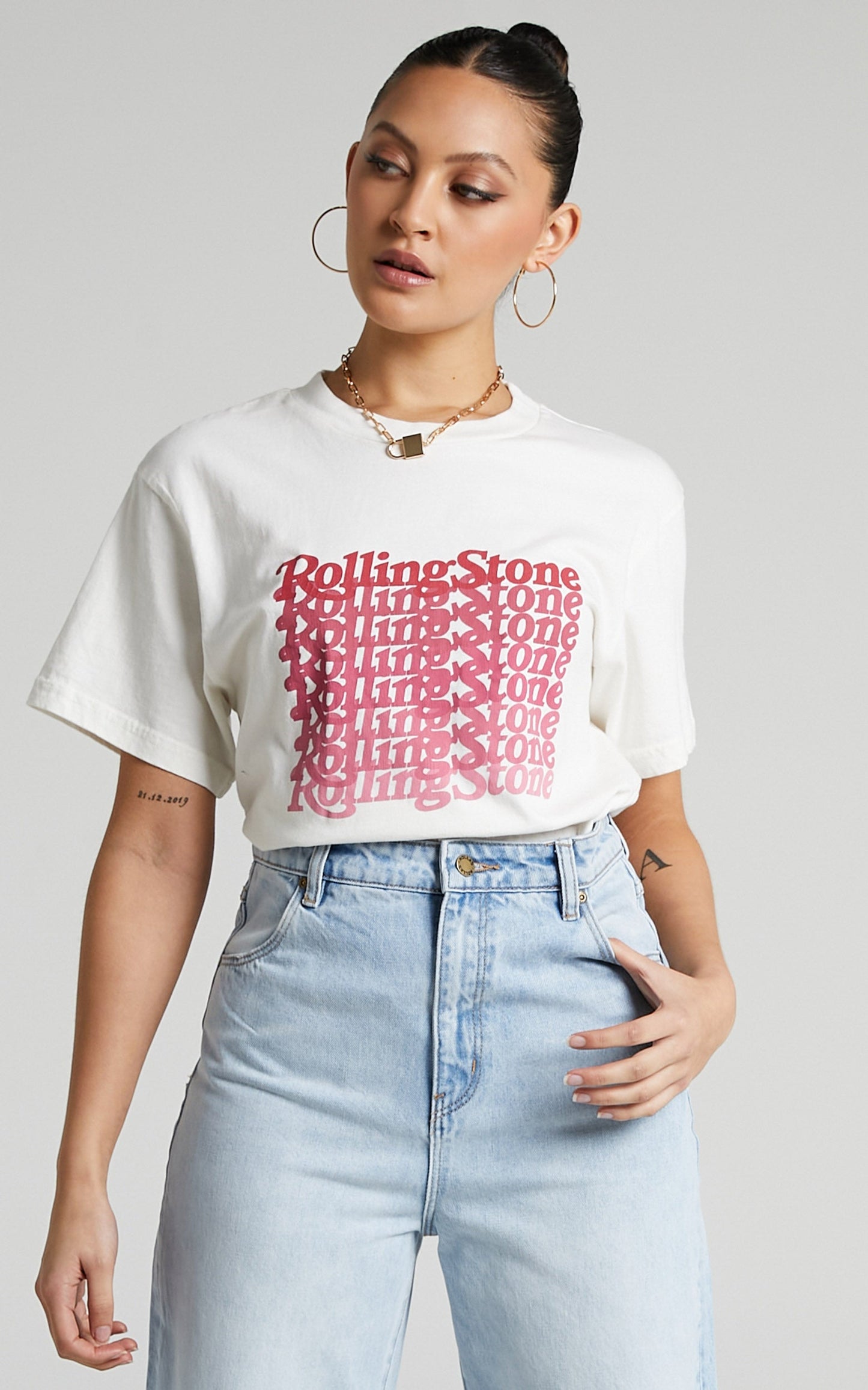 Rolla's - Rolling Stone 2020 Tomboy Tee in Vintage White