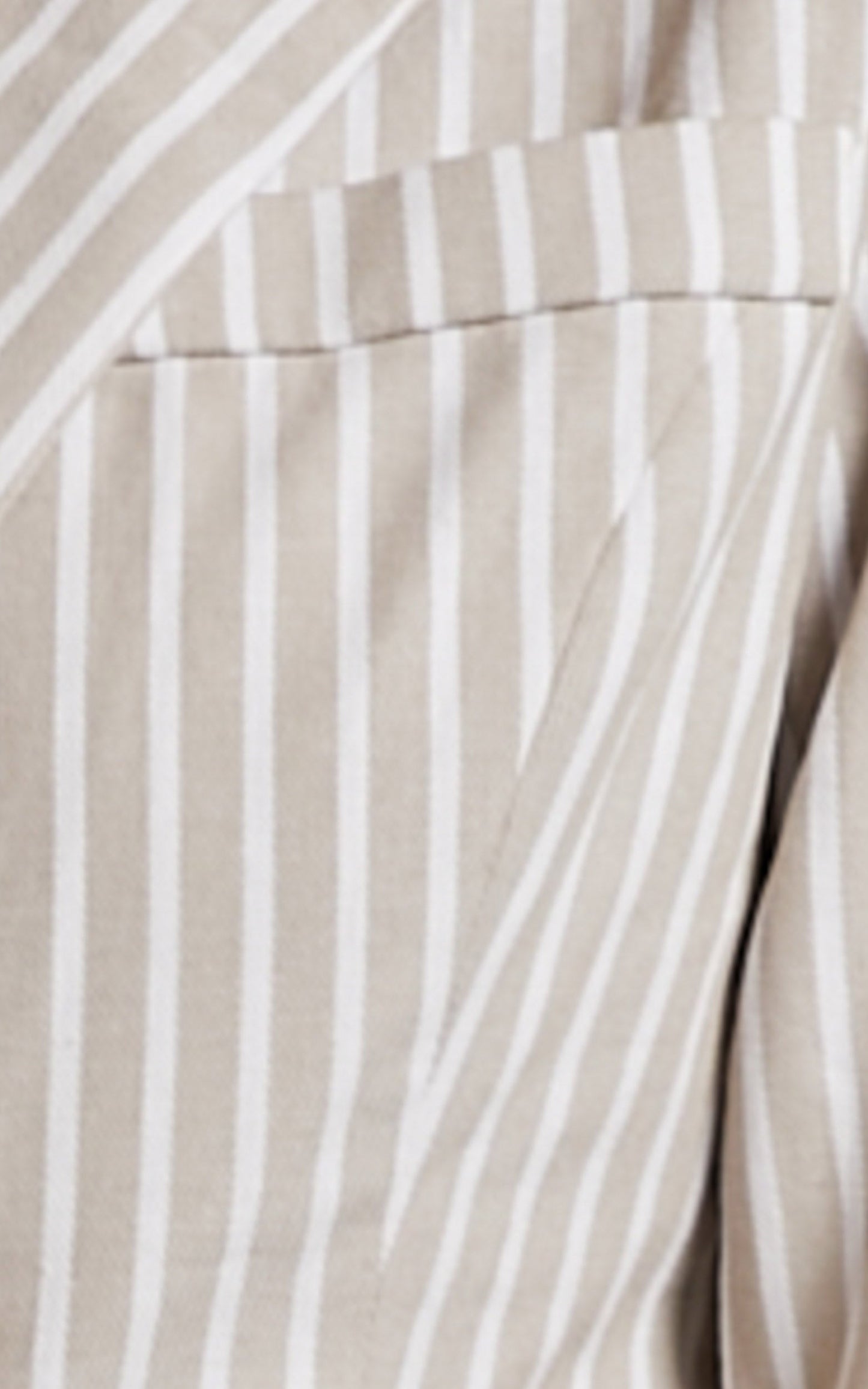 Romlene Blazer Dress - Linen Look Cut Out Mini Blazer Dress in Natural Stripe