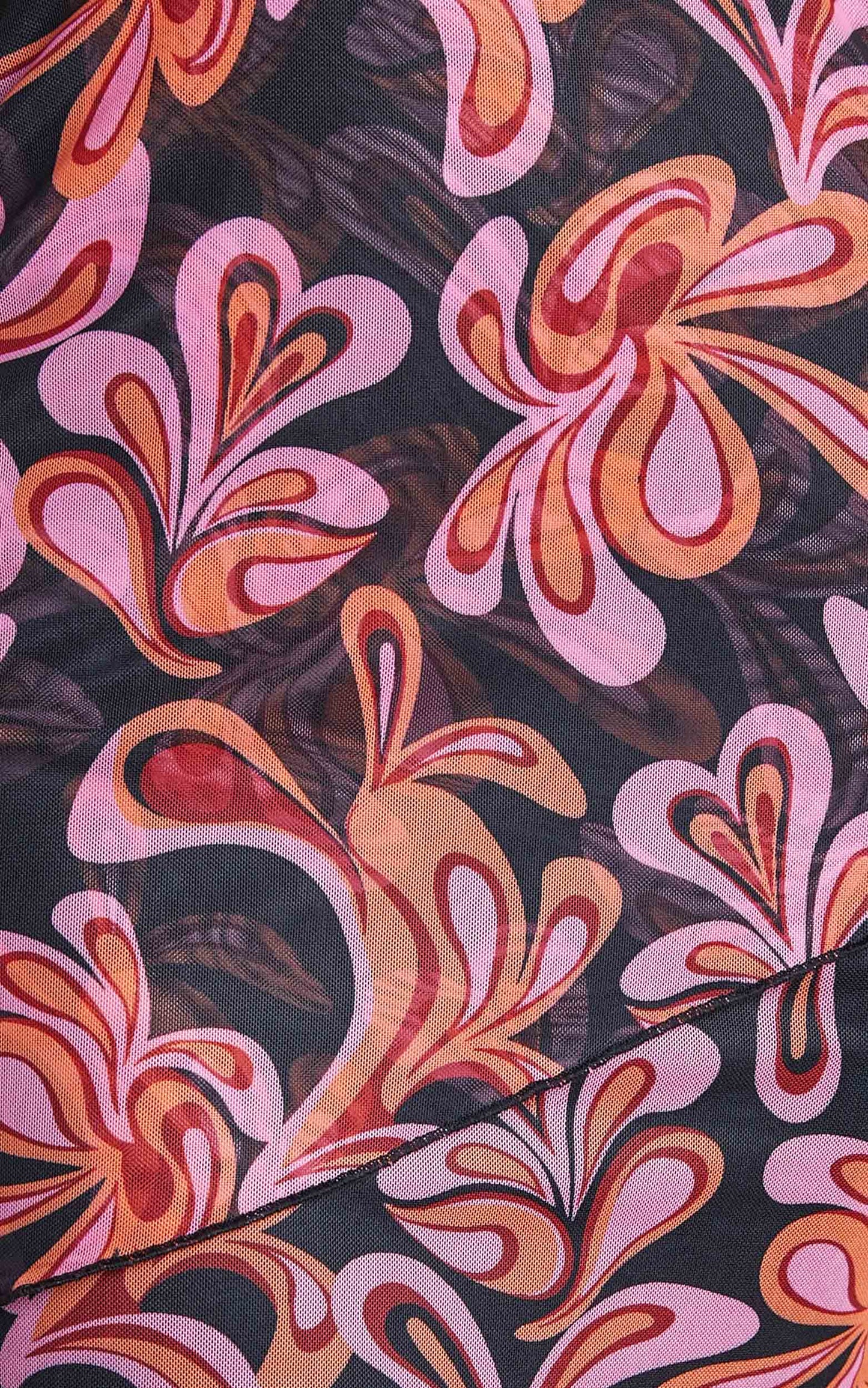 Rooney Wrap Detail Bodycon Mini Skirt in Black Swirl