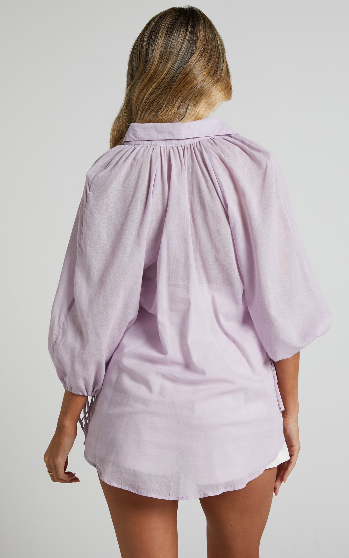 Roselle Blouse - Raglan Sleeve Blouse in Lilac