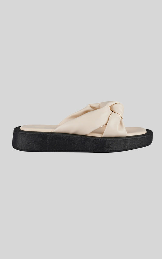 St Sana - Rowey Flatform Slides in Off White