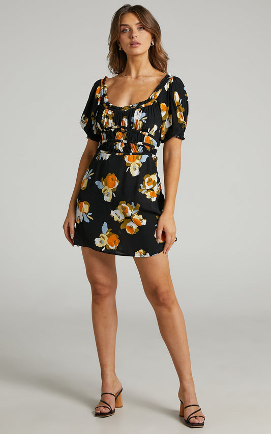 Rue Stiic - Leona Dress in Marigold Floral