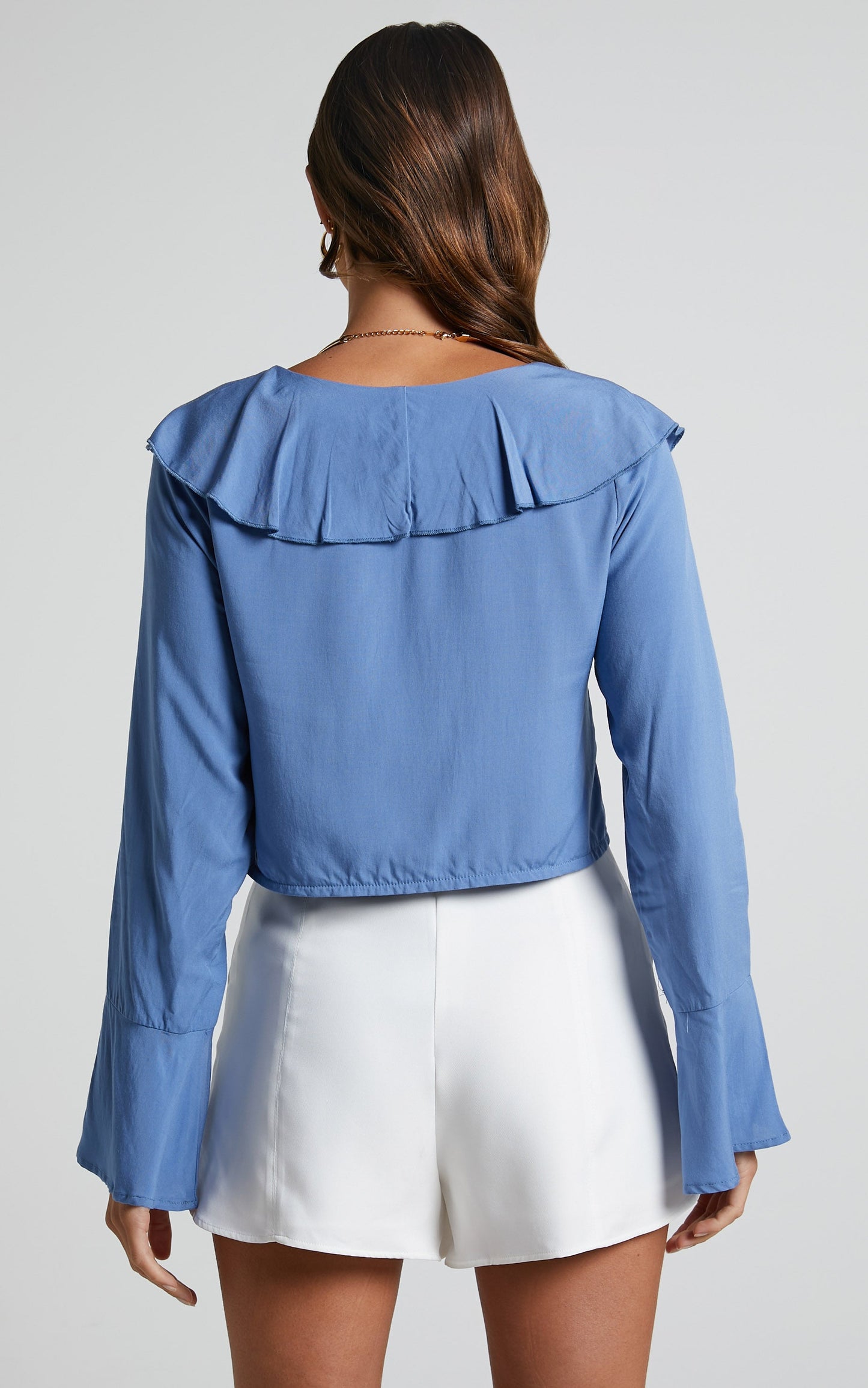 Rumina Top - Long Sleeve Top in Blue