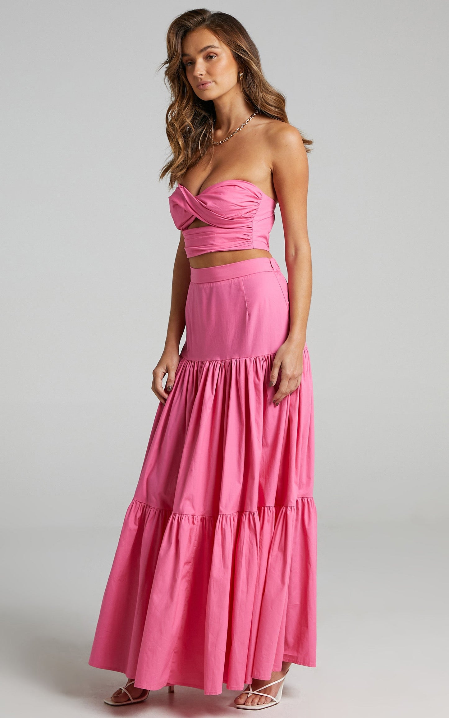 Runaway The Label - Ayla Midi Skirt in Pink
