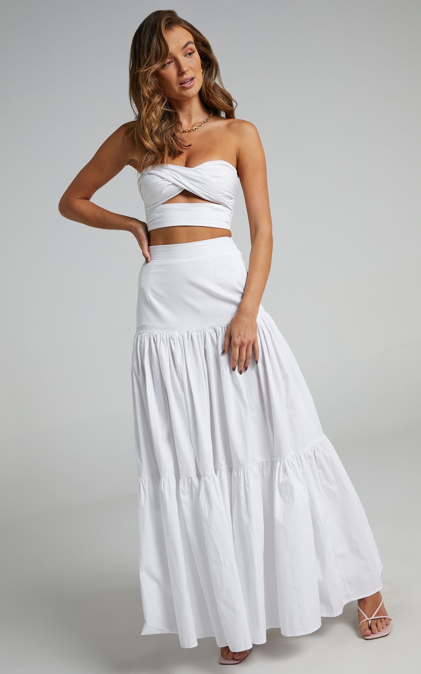 Runaway The Label - Ayla Midi Skirt in White