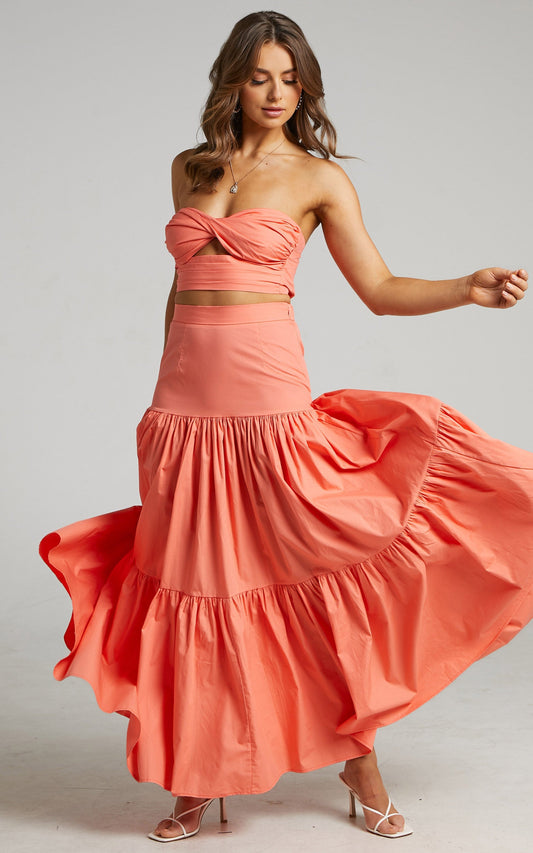 Runaway The Label - Ayla Midi Skirt in sunset