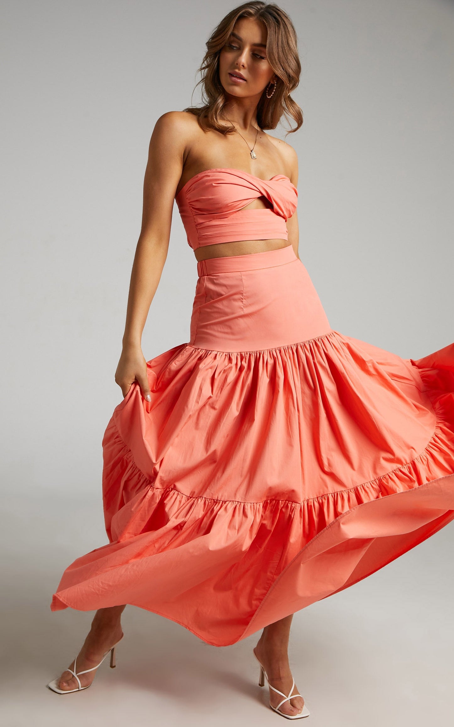 Runaway The Label - Ayla Midi Skirt in sunset