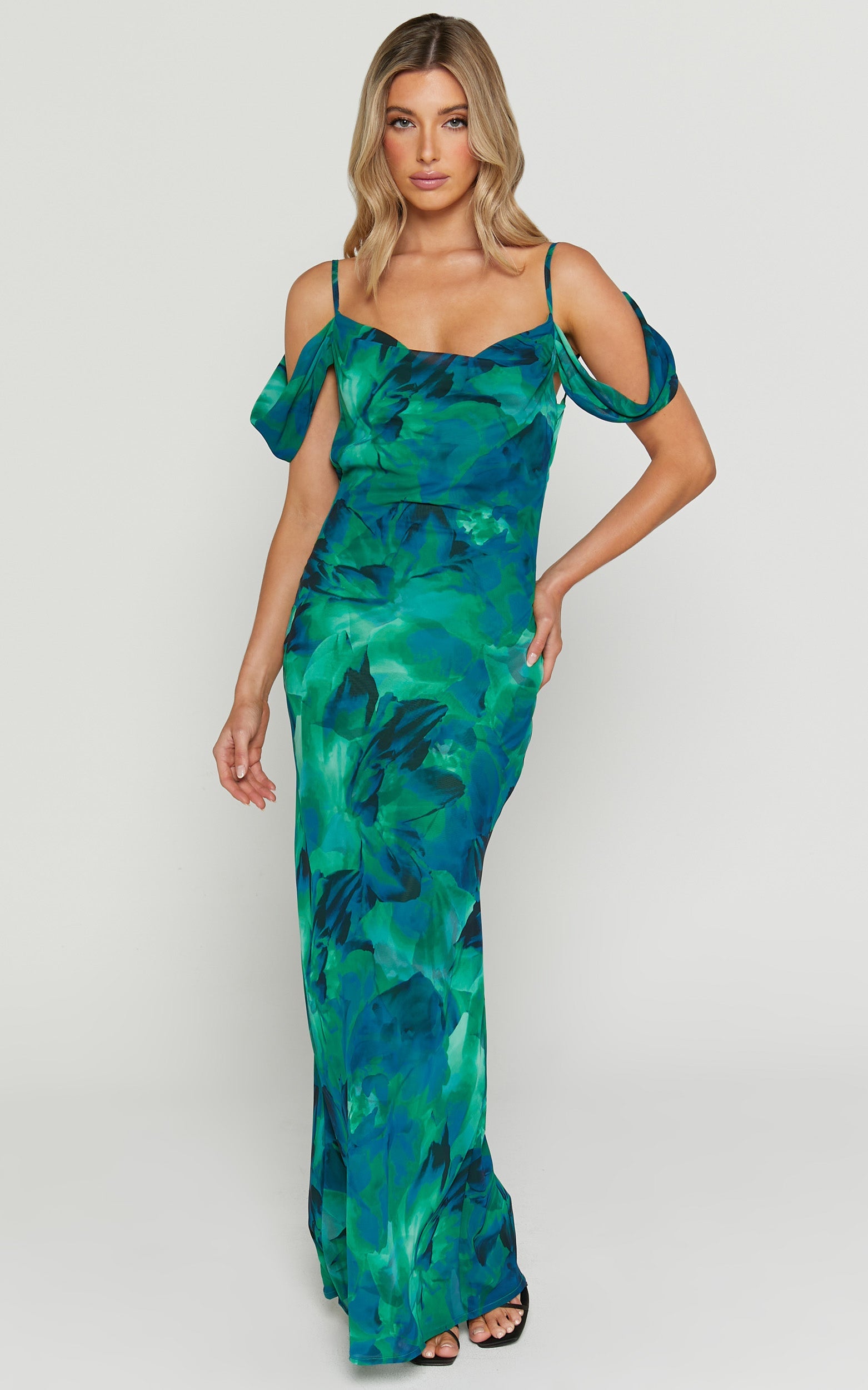 Runaway The Label - Litsa Midi Dress in Calista Green