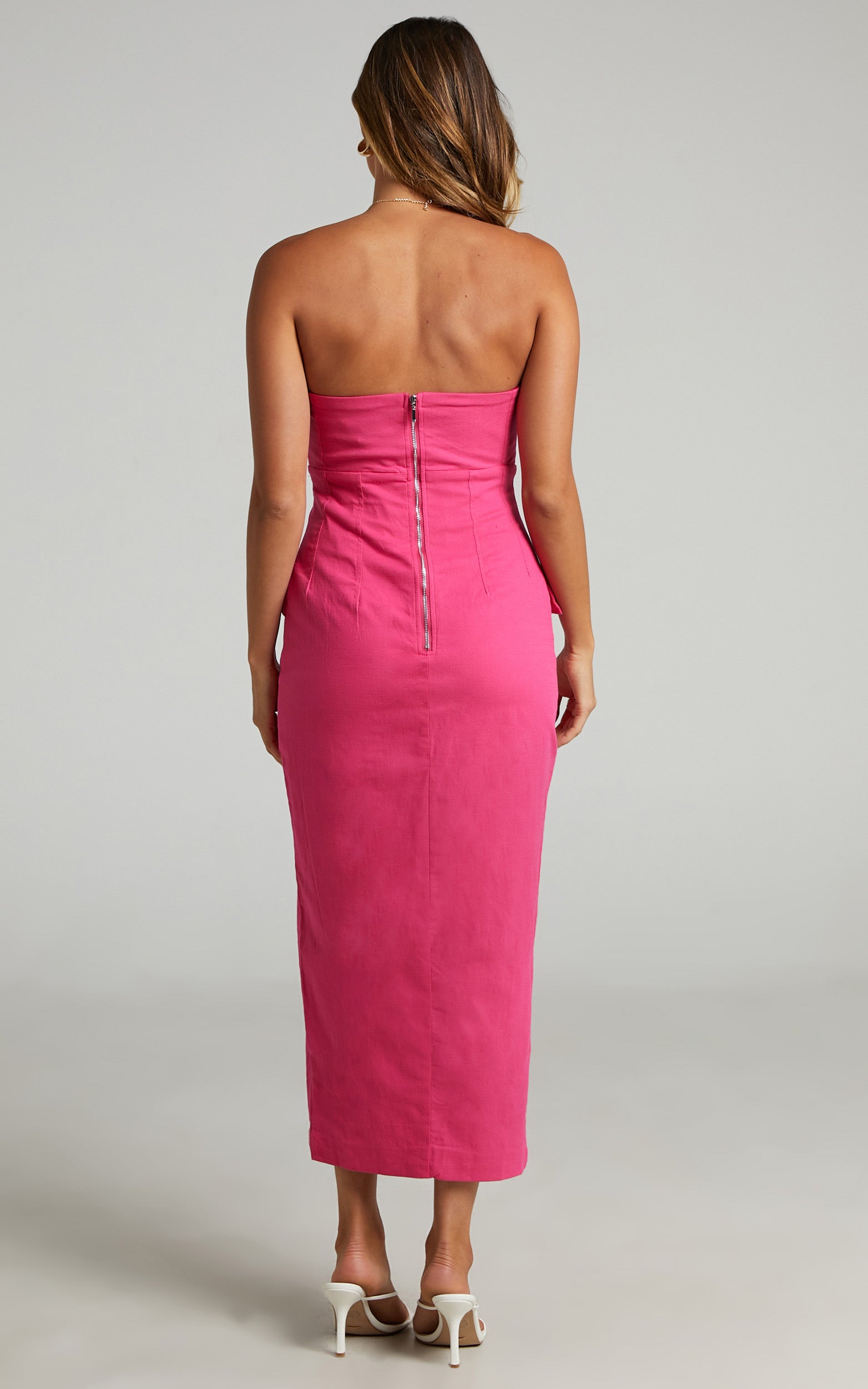 Seven Wonders - Polincia Midi Dress in Fuchsia