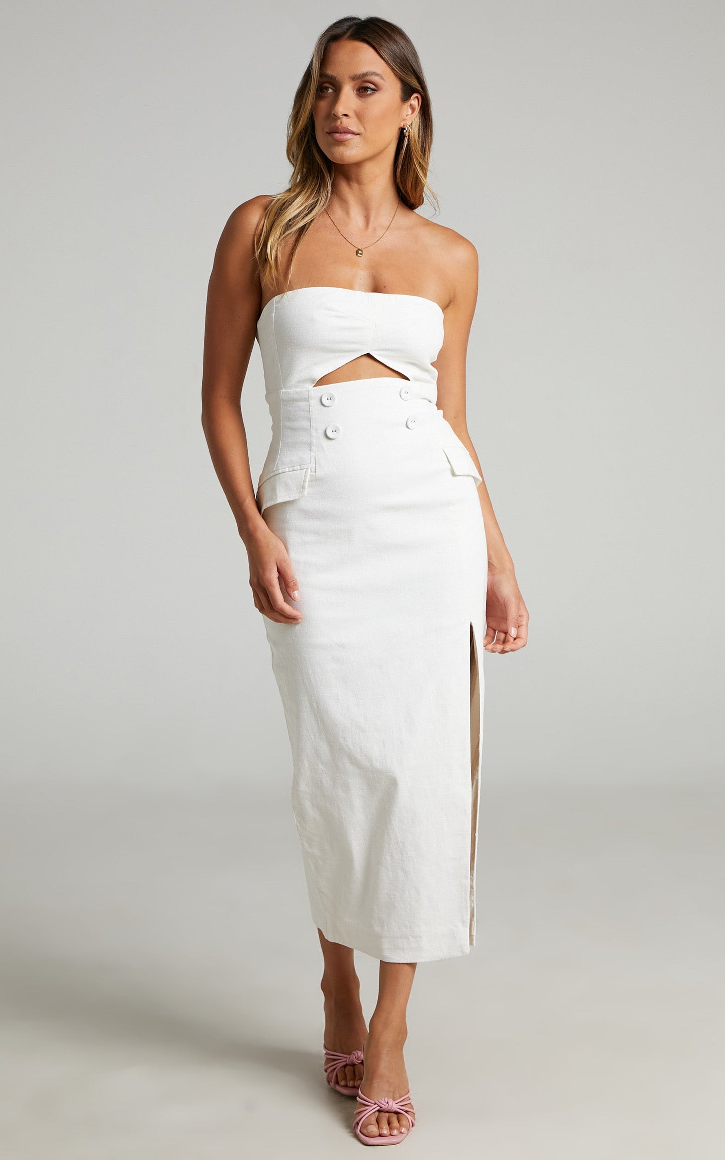 Seven Wonders - Polincia Midi Dress in White