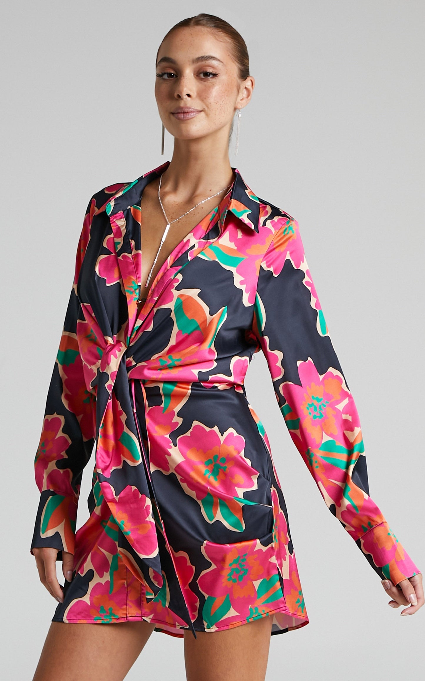 Runaway The Label - Ruby Angel Dress in Pink Floral