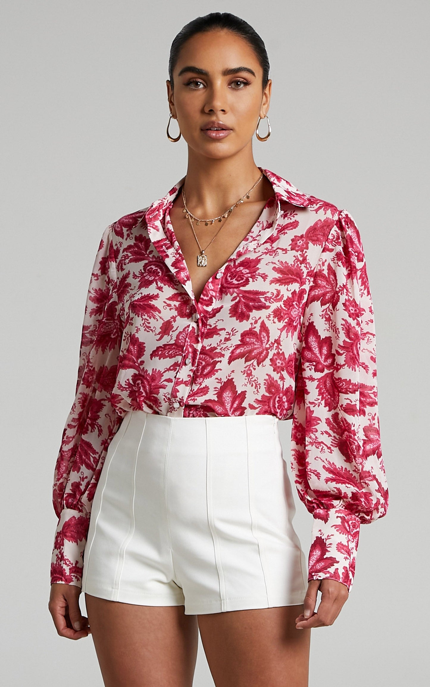 Runaway The Label - Stevie Blouse in Pink Floral