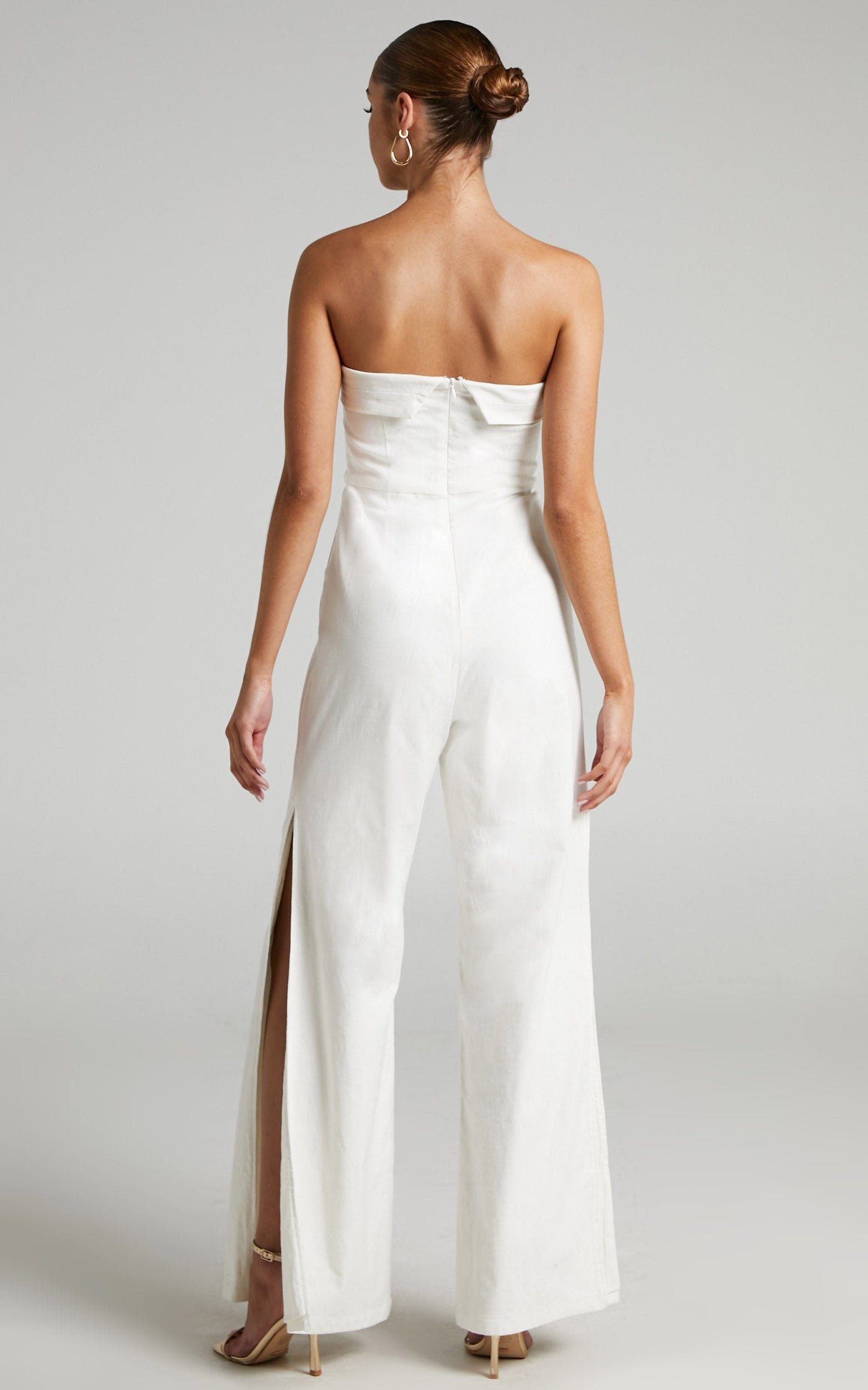 Runaway The Label - Tahari Strapless Jumpsuit in White