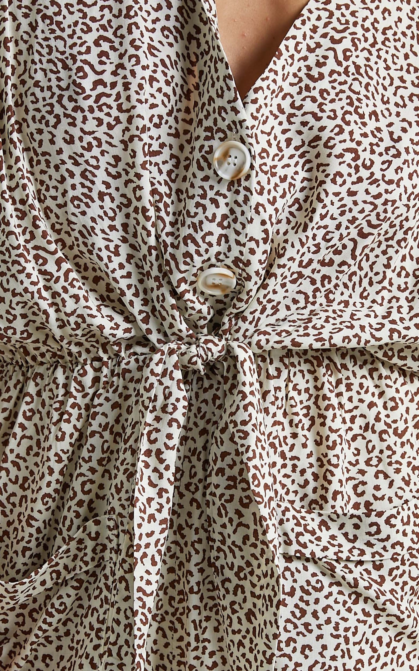 Ruthie Playsuit in Leopard Print