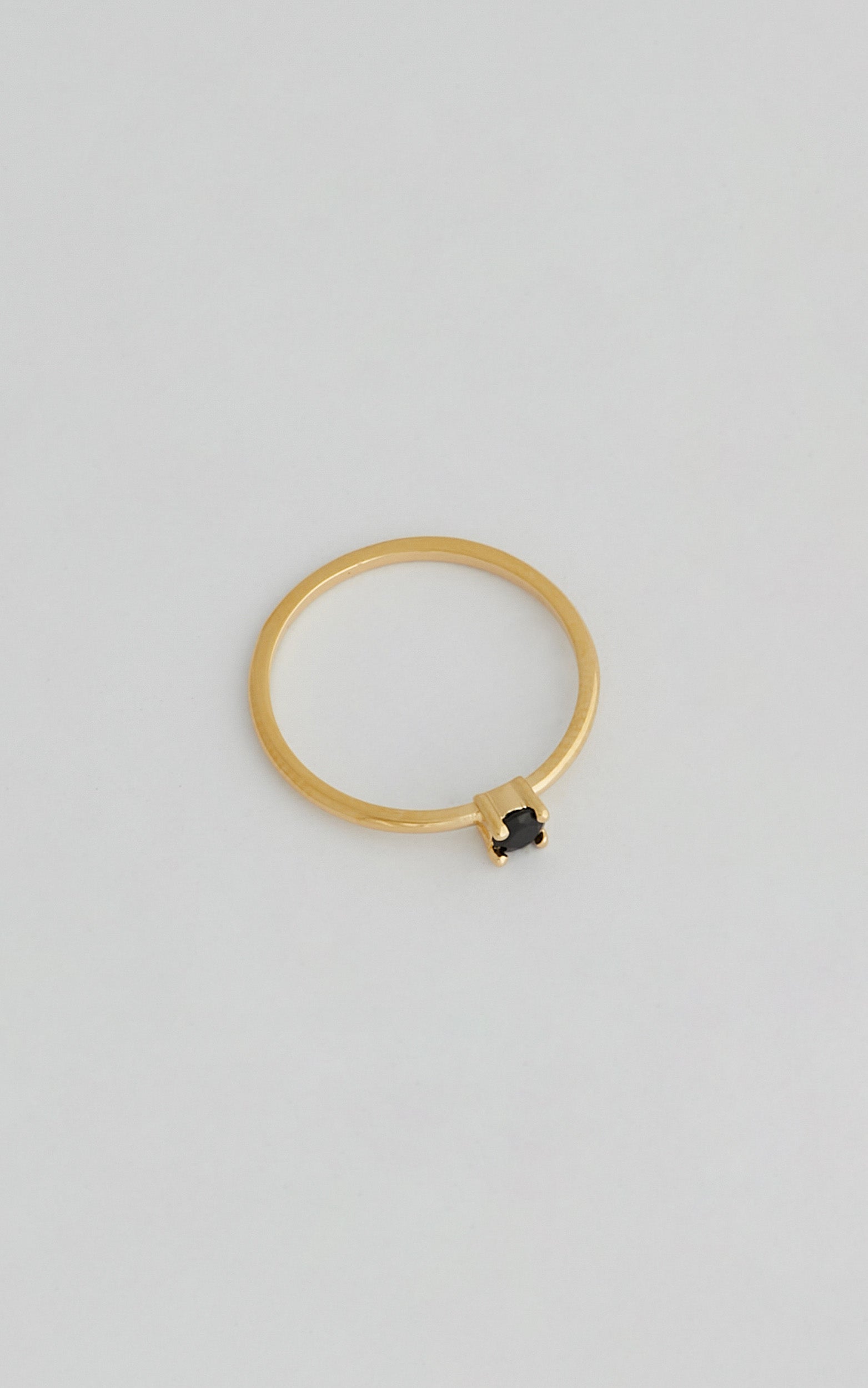SAINT VALENTINE - BLACK QUARTZ RING in Gold