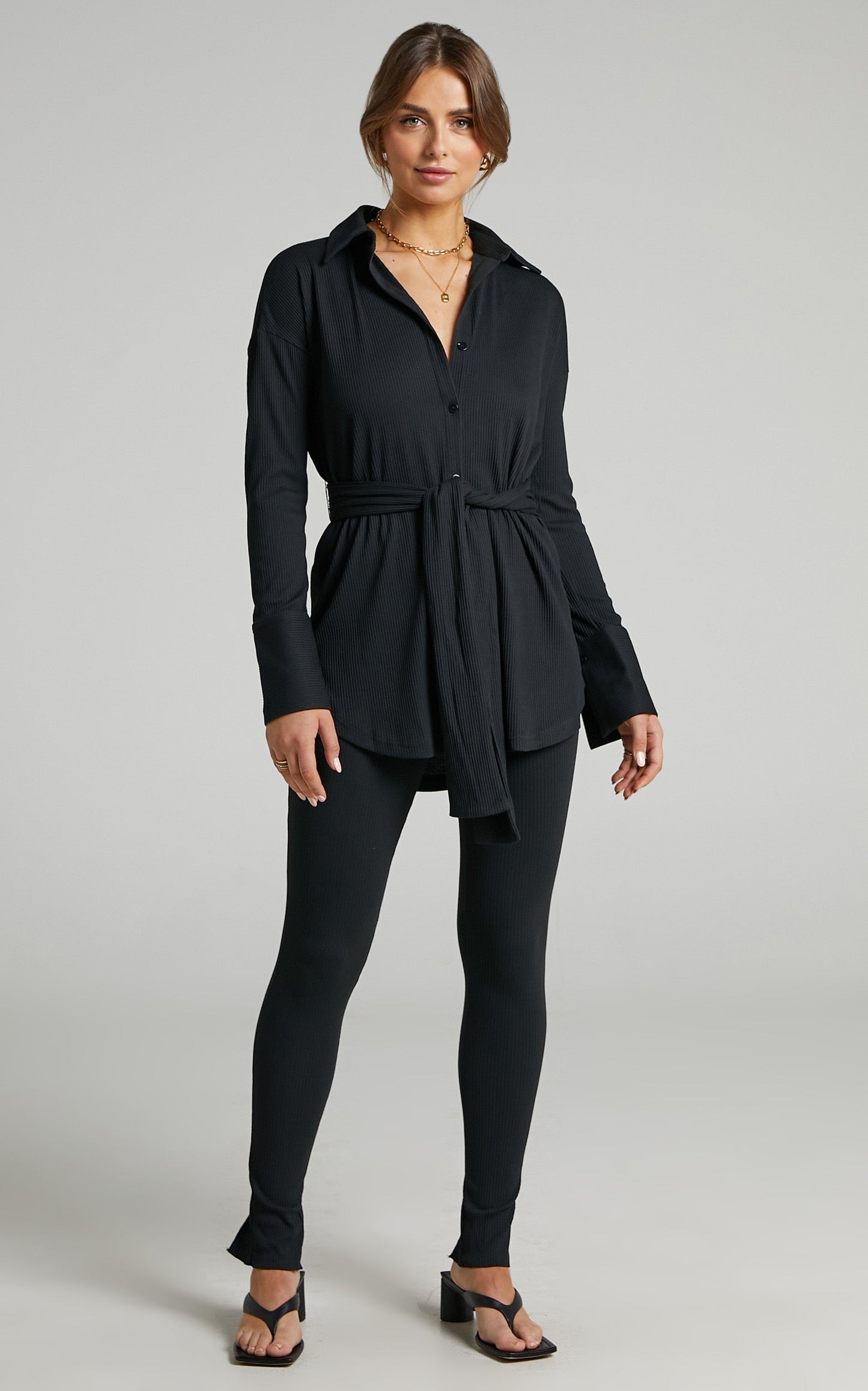 SNDYS - Renee Ribbed Top in Black