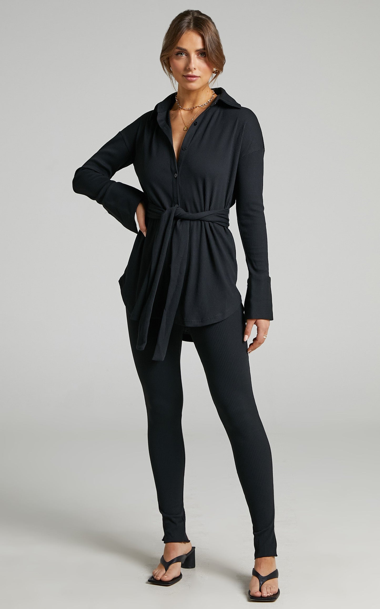 SNDYS - Renee Ribbed Top in Black
