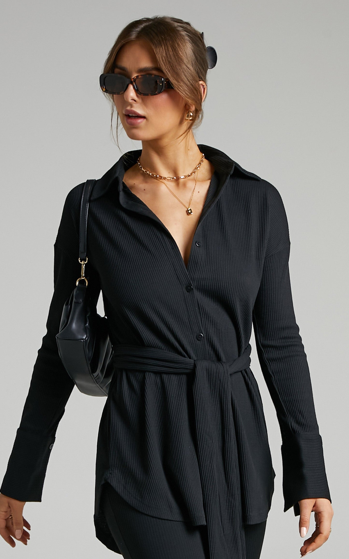 SNDYS - Renee Ribbed Top in Black