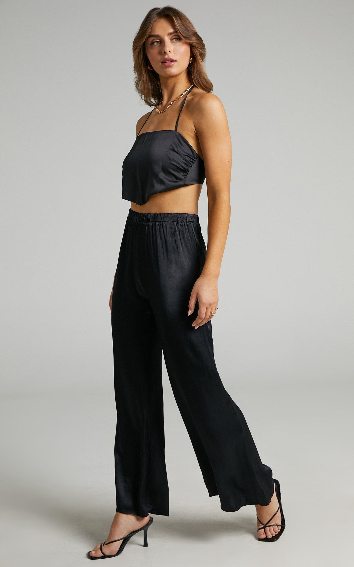 SNDYS - Rising Star Satin Pant in Black