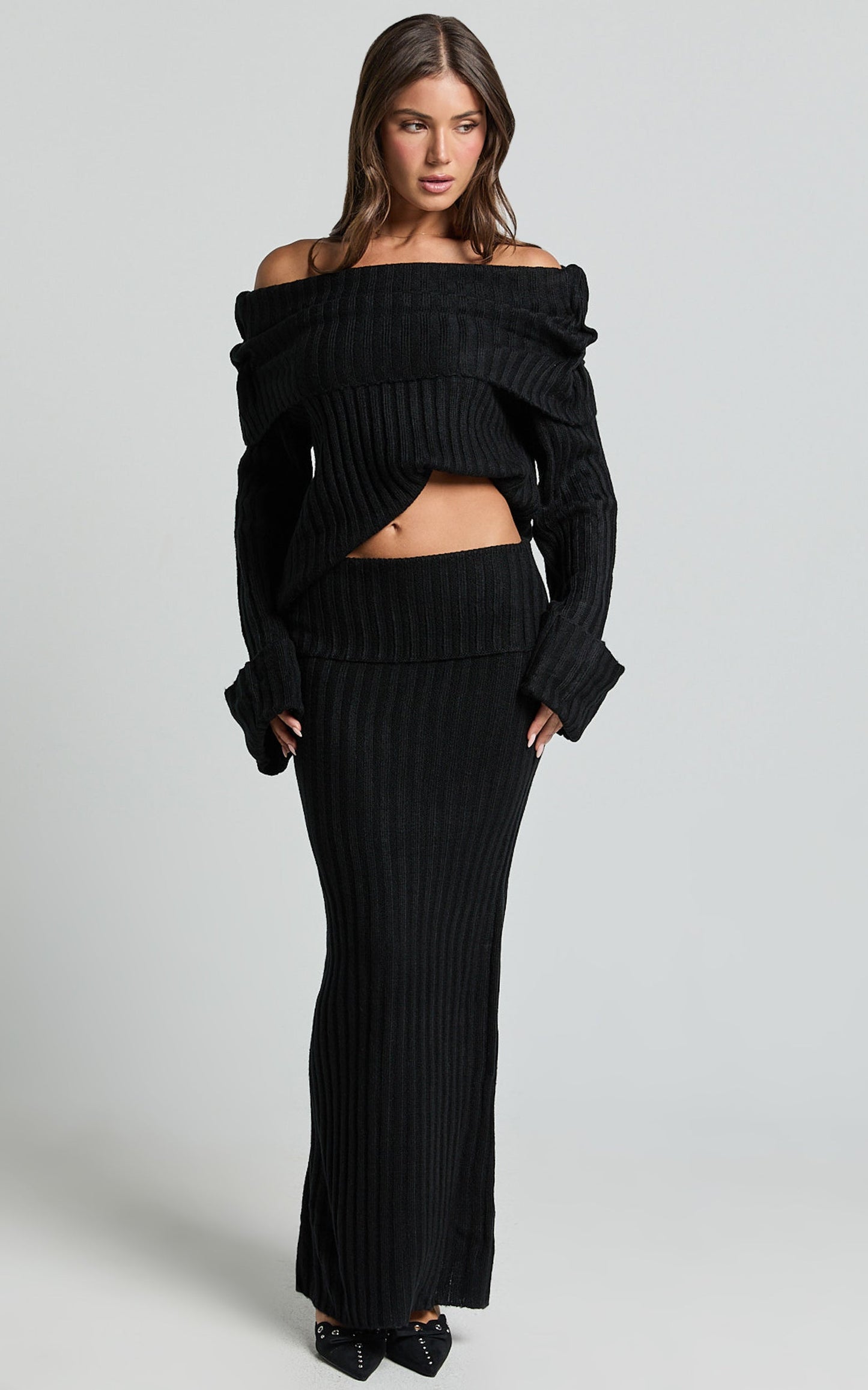 SNDYS the Label - Brooks Maxi Skirt in Black