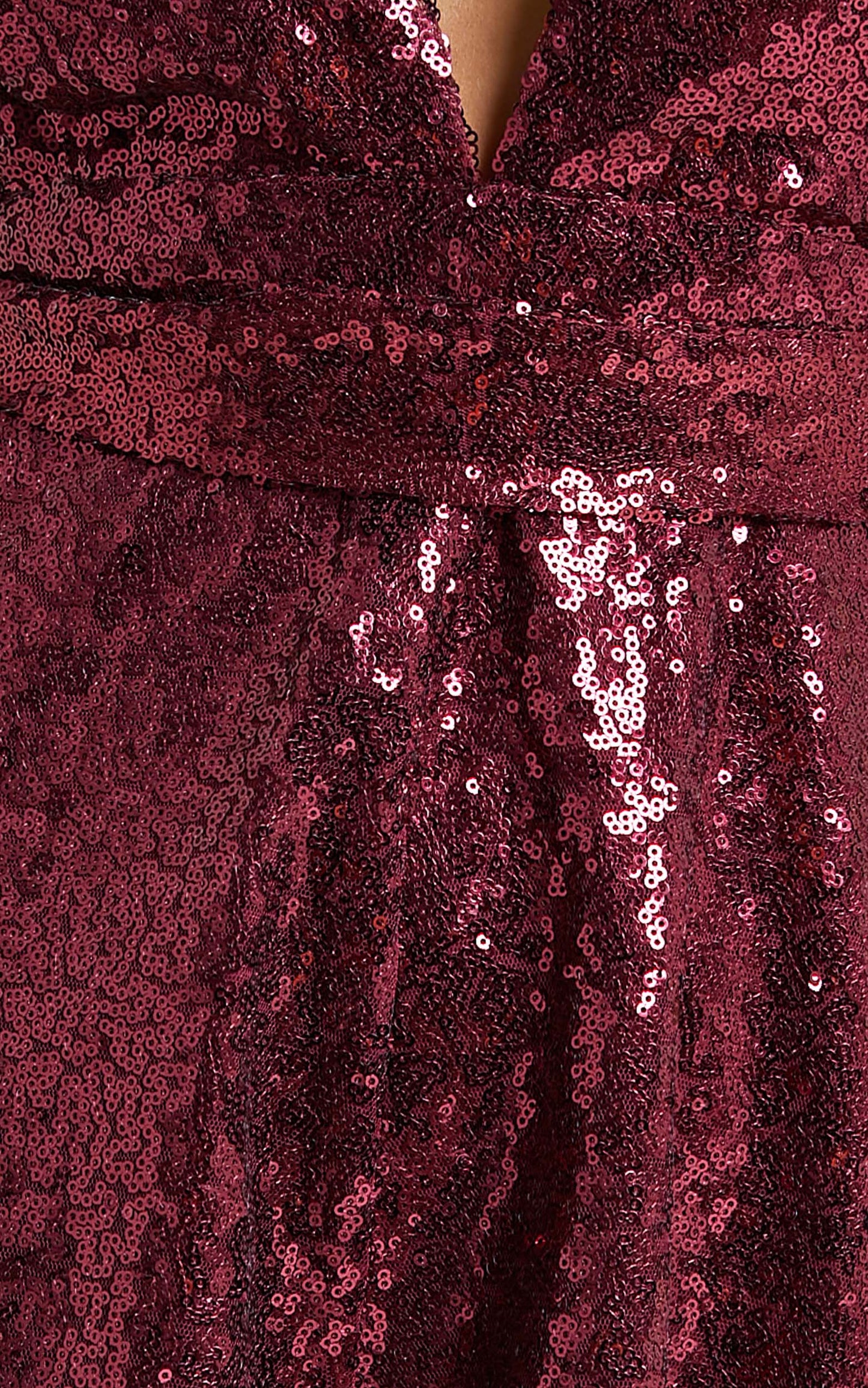 Star Behaviour Playsuit In Wine Sequin