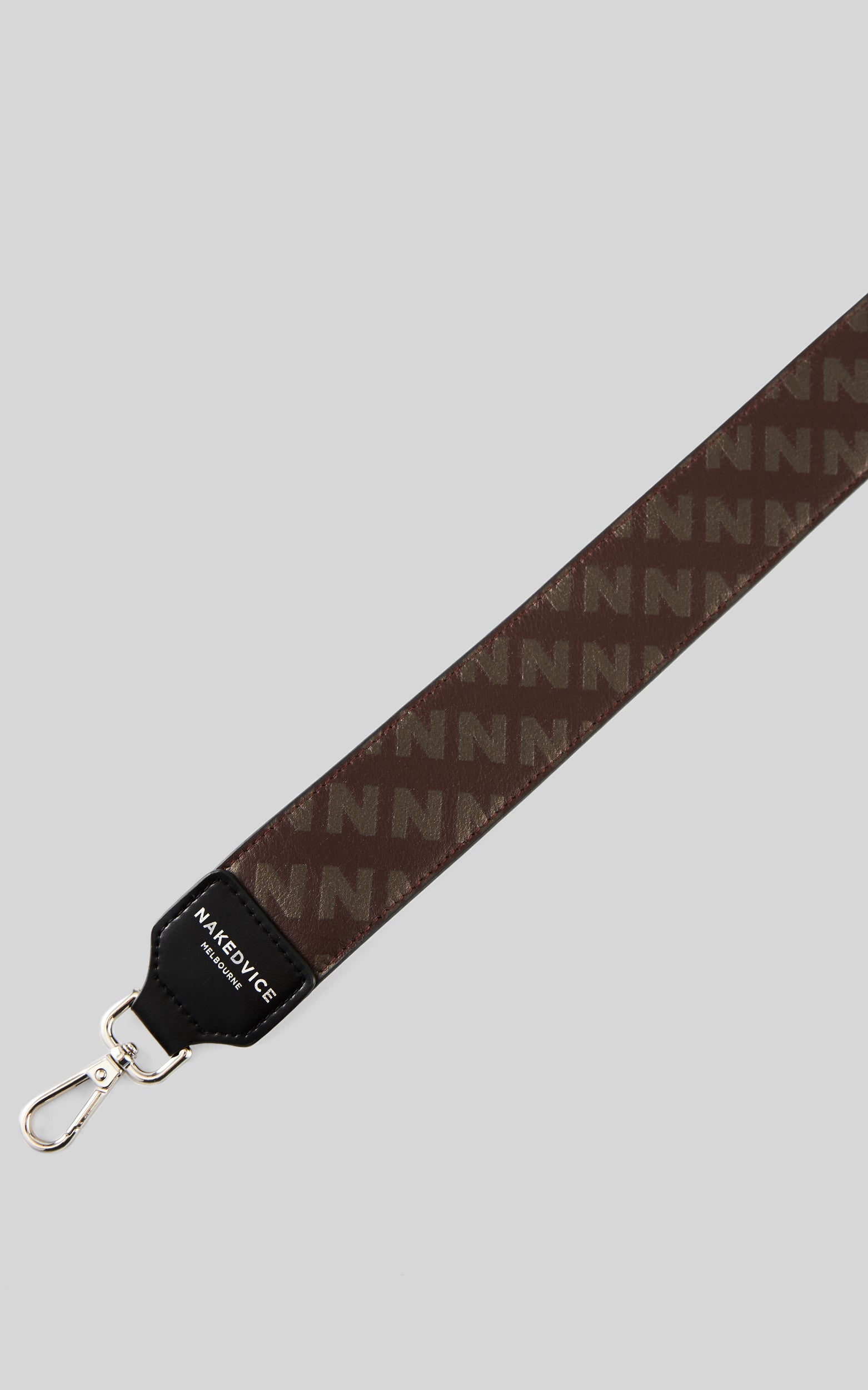 Nakedvice - The Met N Print Brown Strap Bag in Black/Brown
