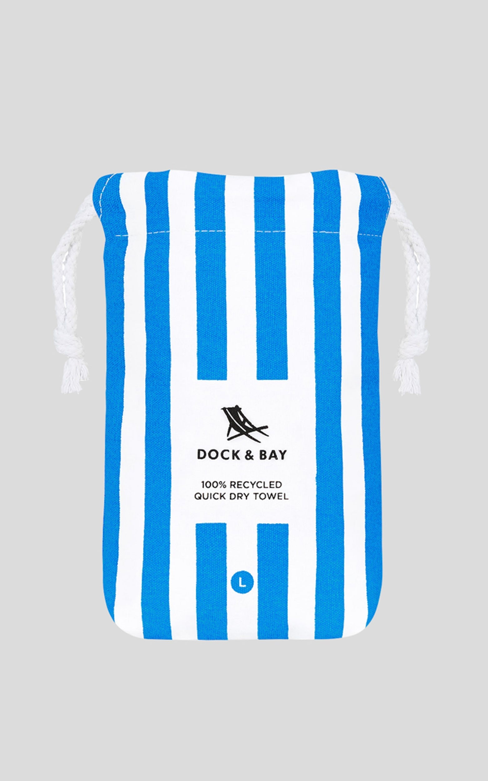 Dock & Bay - Beach Towel Cabana Collection (XL) in Tulum Blue