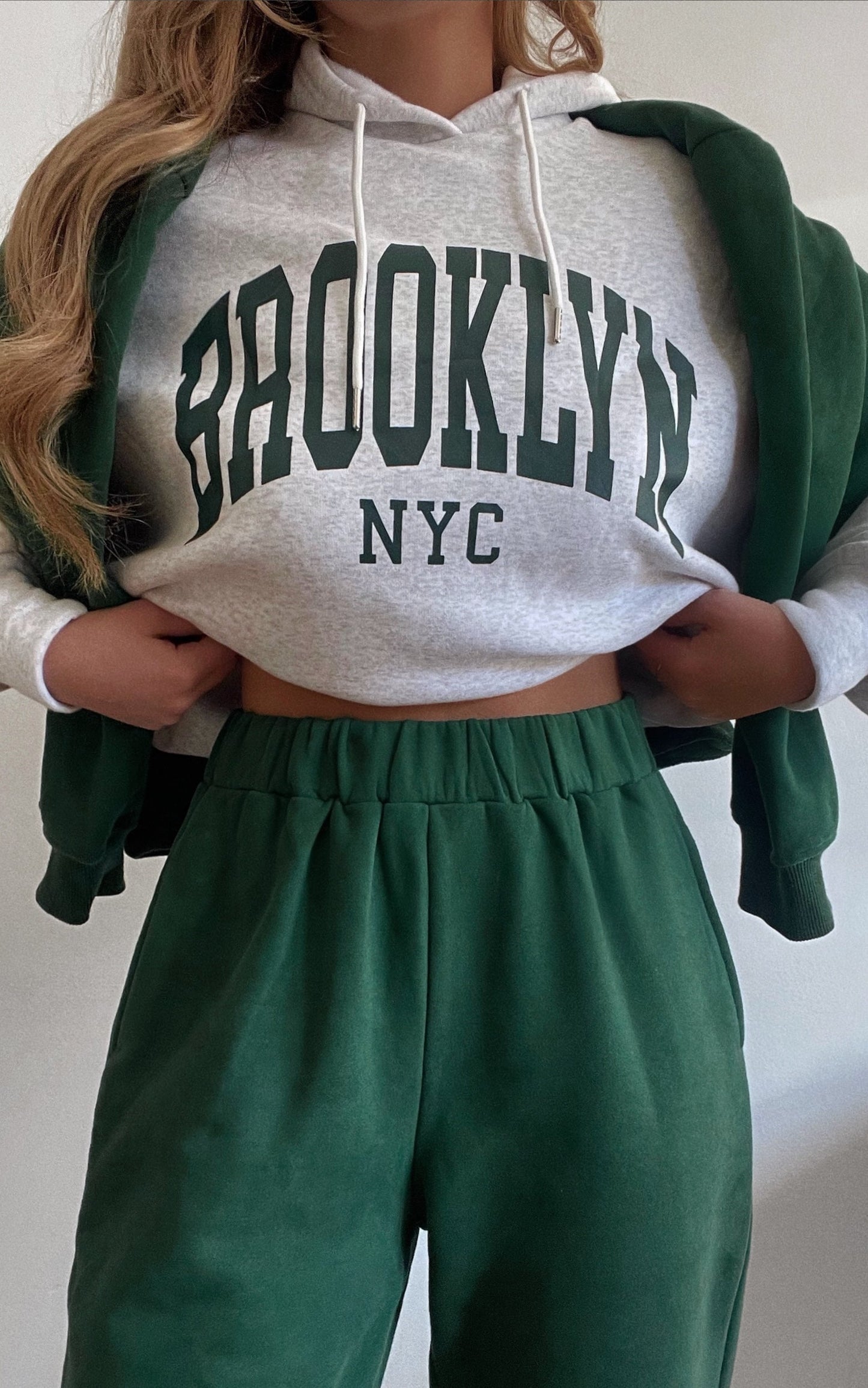 Sunday Society Club - Brooklyn NYC Oversized Hoodie in White Marle