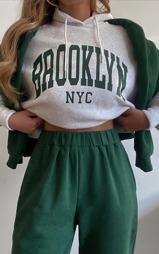 Sunday Society Club - Brooklyn NYC Oversized Hoodie in White Marle