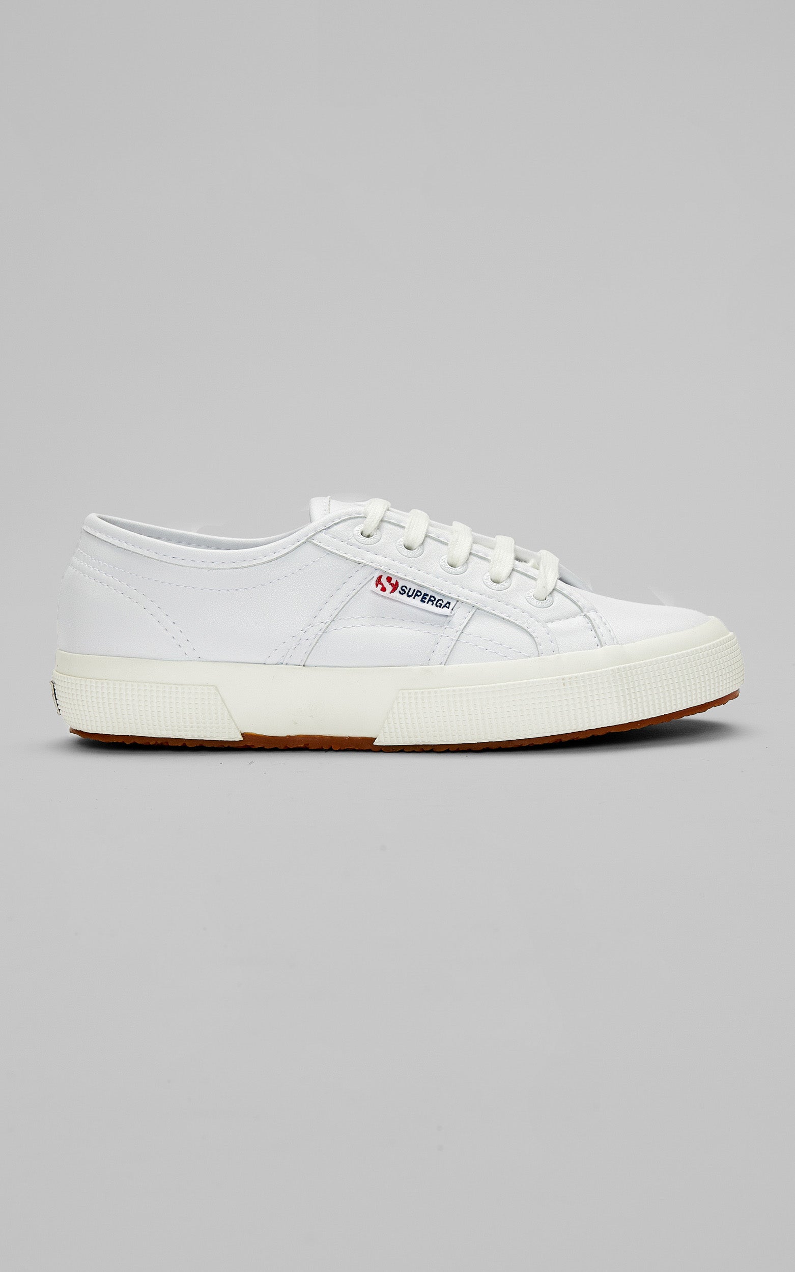 Superga - 2750 Vegan Leather Sneakers in White-White Avorio