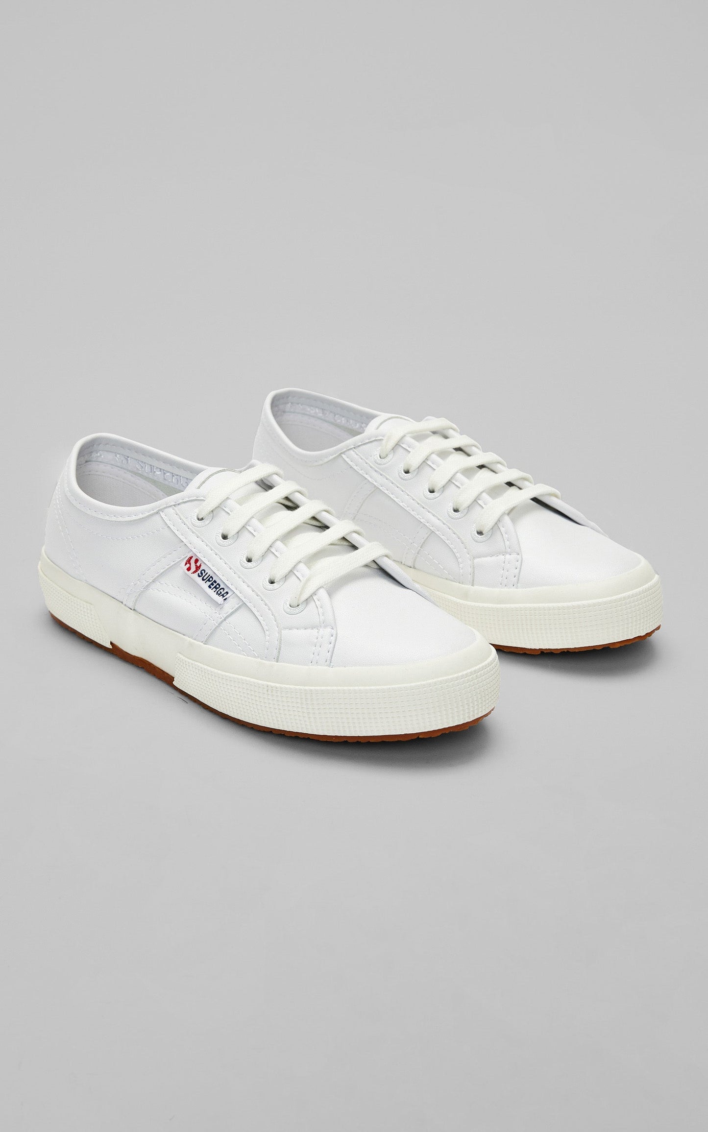 Superga - 2750 Vegan Leather Sneakers in White-White Avorio