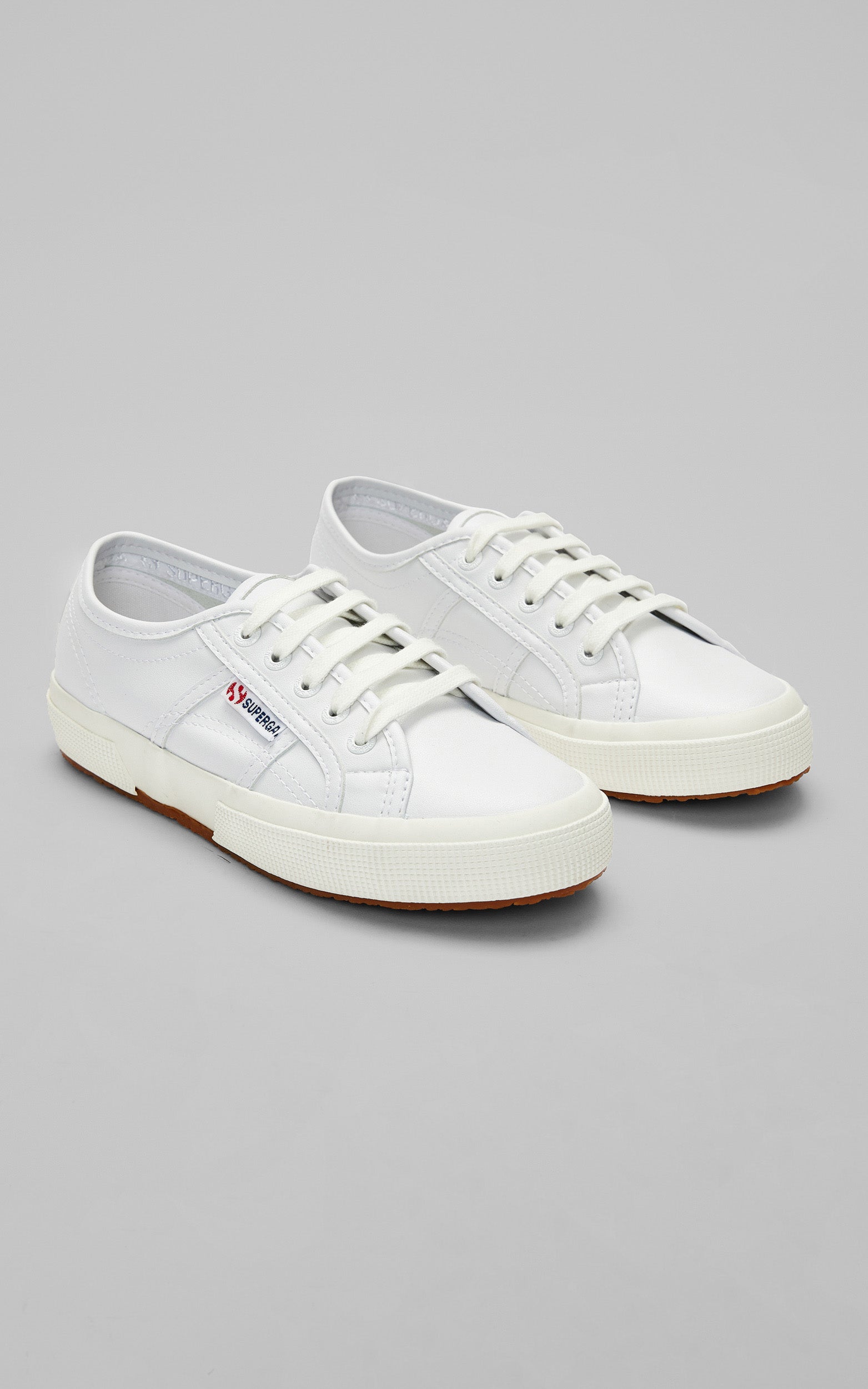 Superga - 2750 Vegan Leather Sneakers in White-White Avorio